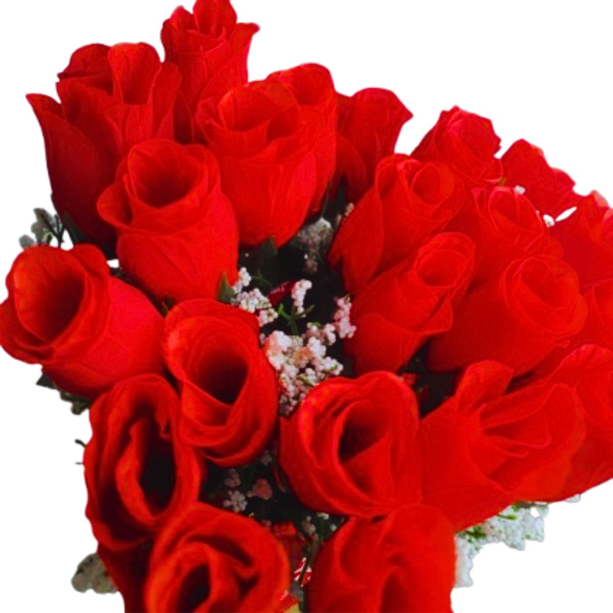 Buquê De Rosas 24 Botões Artificial Dia Das Mães / Namorados