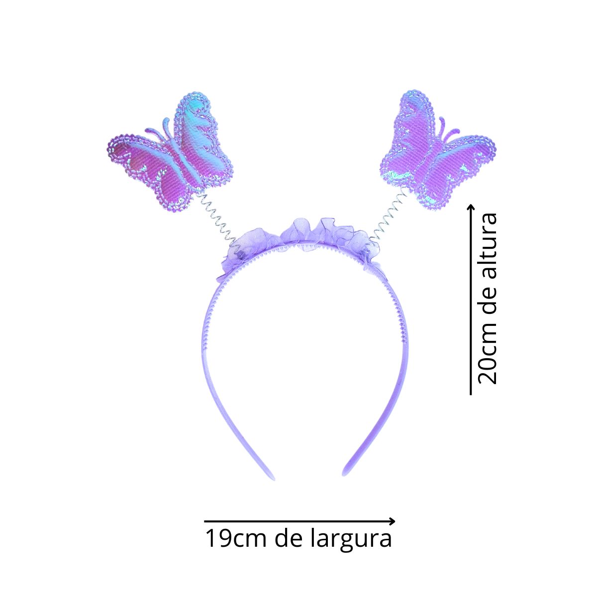 Kit Asa de Borboleta Acessórios Fantasia Carnaval Lilás