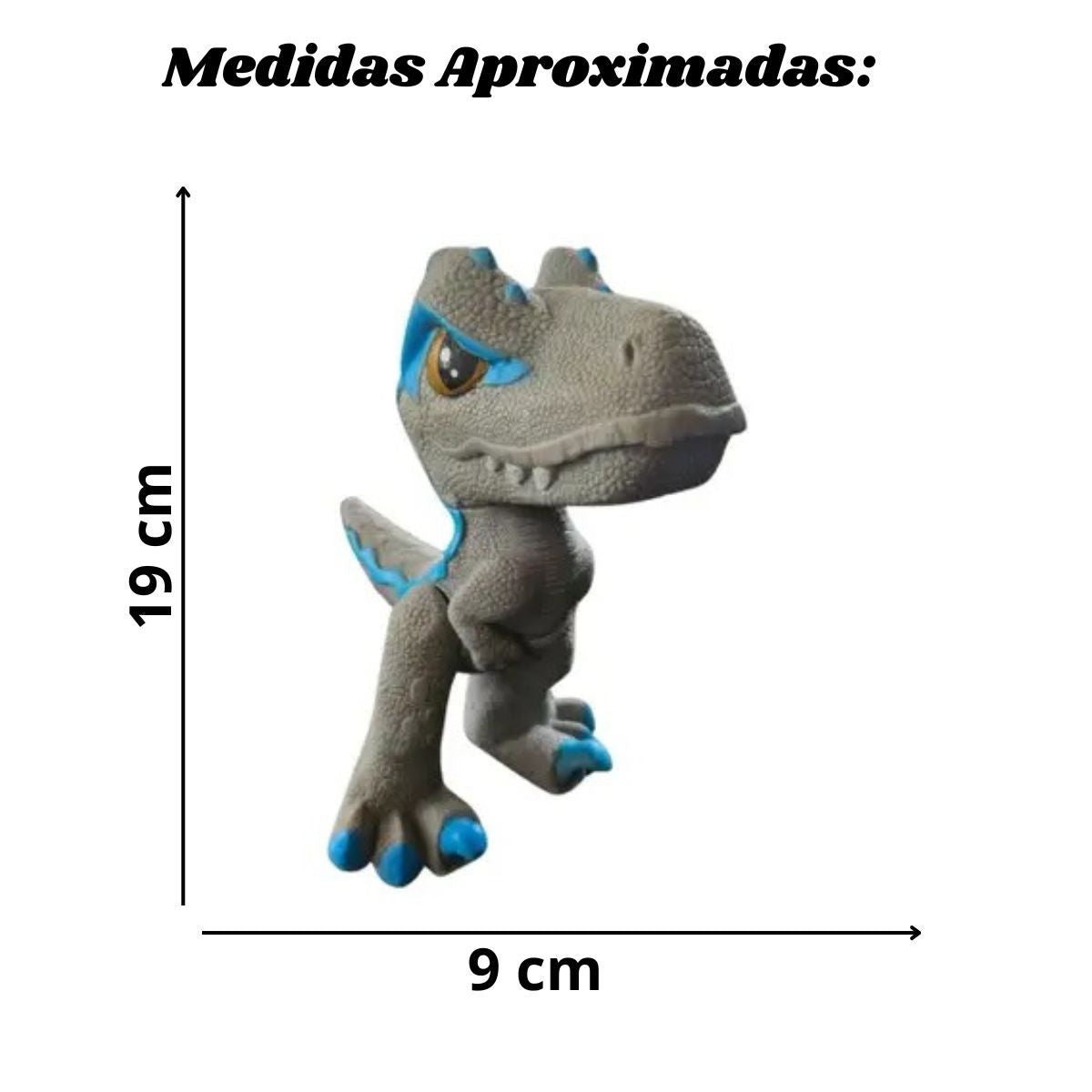 Mini Dino Velociraptor Blue Cinza Na Casinha Jurassic Word - Pupee