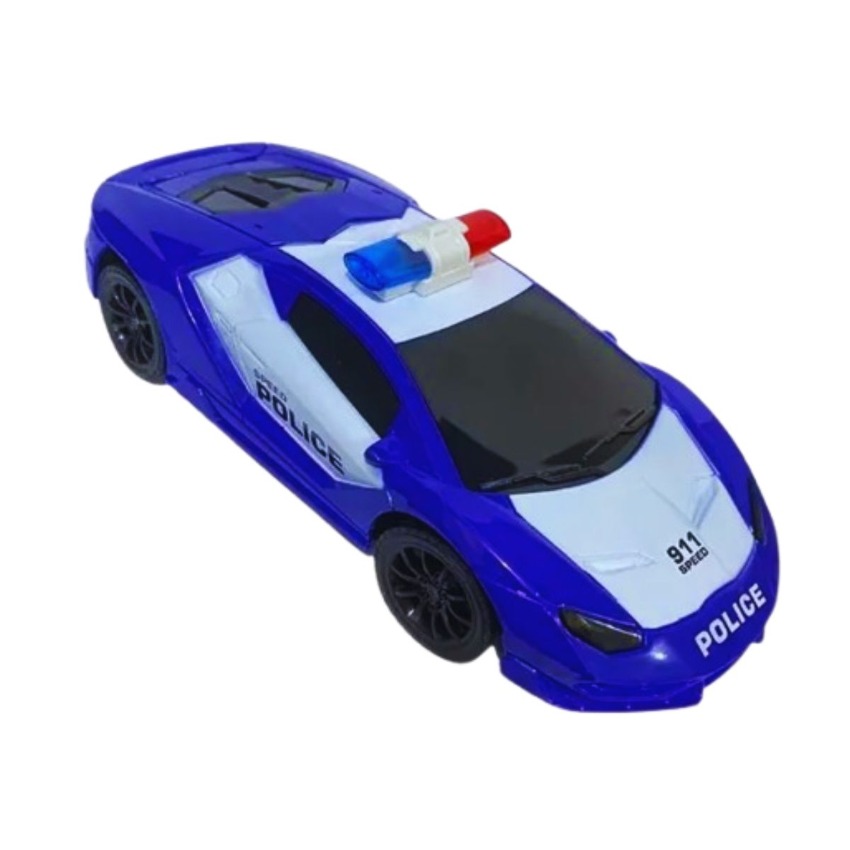 Carro De Polícia Com Controle Remoto Azul - Bbr Toys