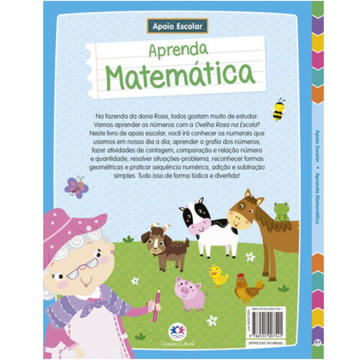 Livro Infantil Apoio Escolar: Aprenda A Matemática / Ovelha Rosa Na Escola - Ciranda Cultural