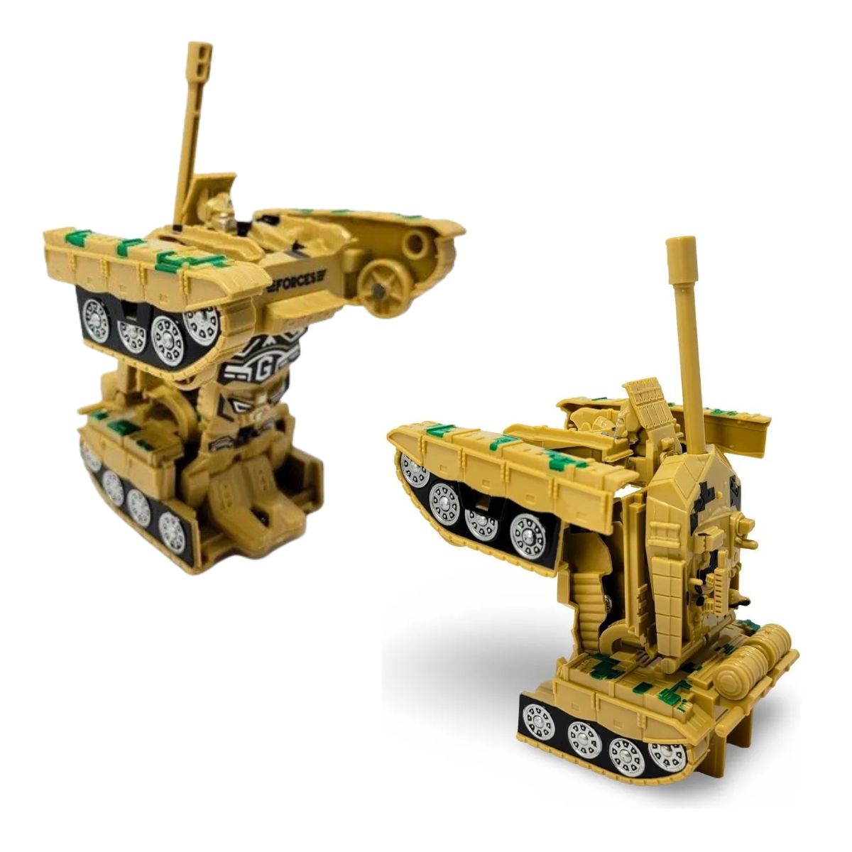 Robô Transformável Fricção Bate E Vira Tanque Sortido