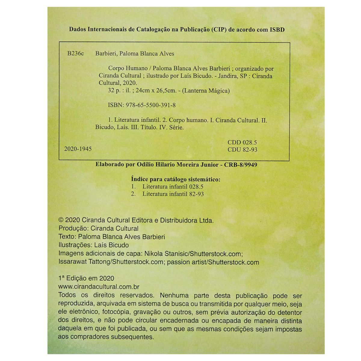 Livro Corpo Humano / Minha Lanterna Mágica - Ciranda Cultural