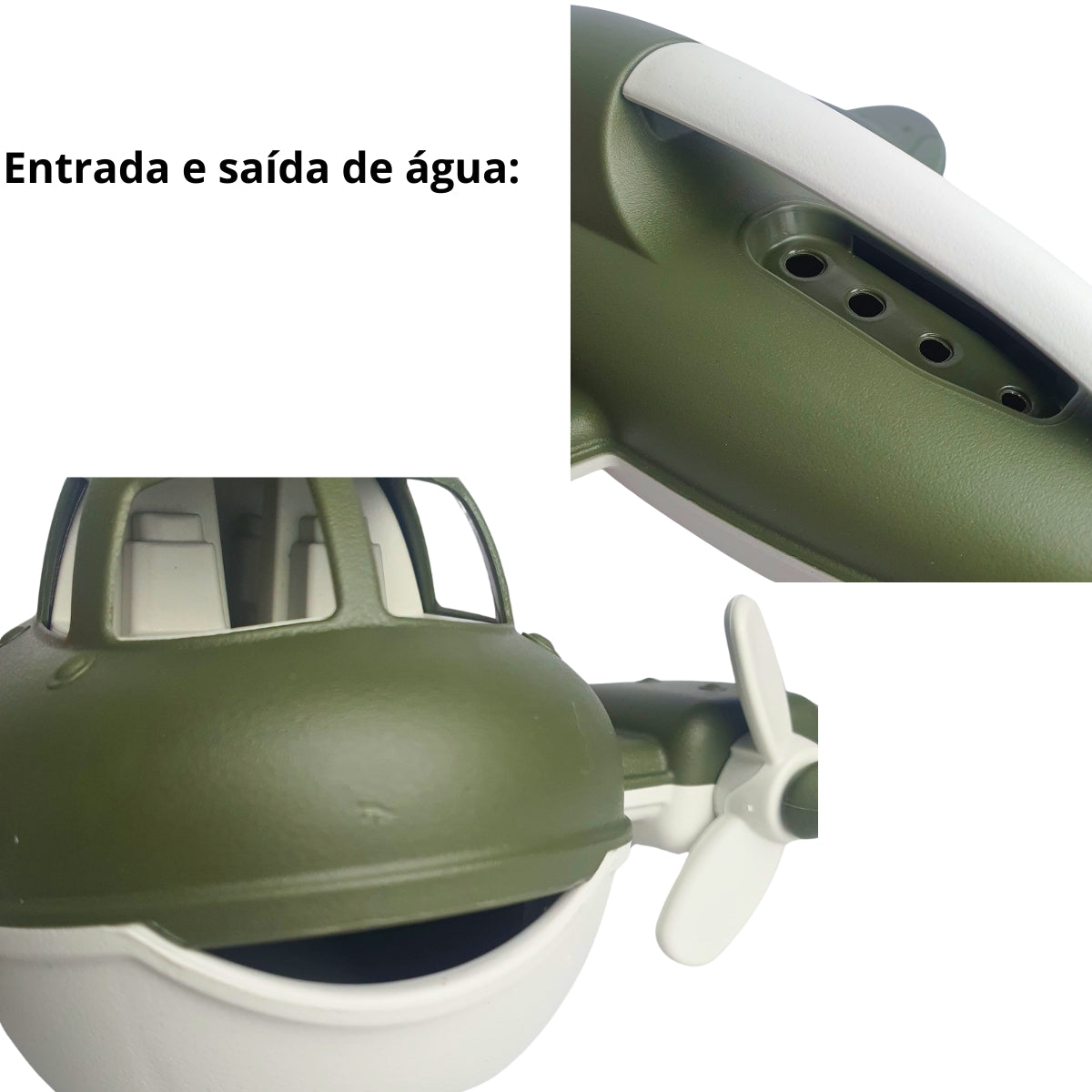 Aqua Plane Força Aérea Patrulha De Combate Verde Oliva - Brinquedo Para Piscina