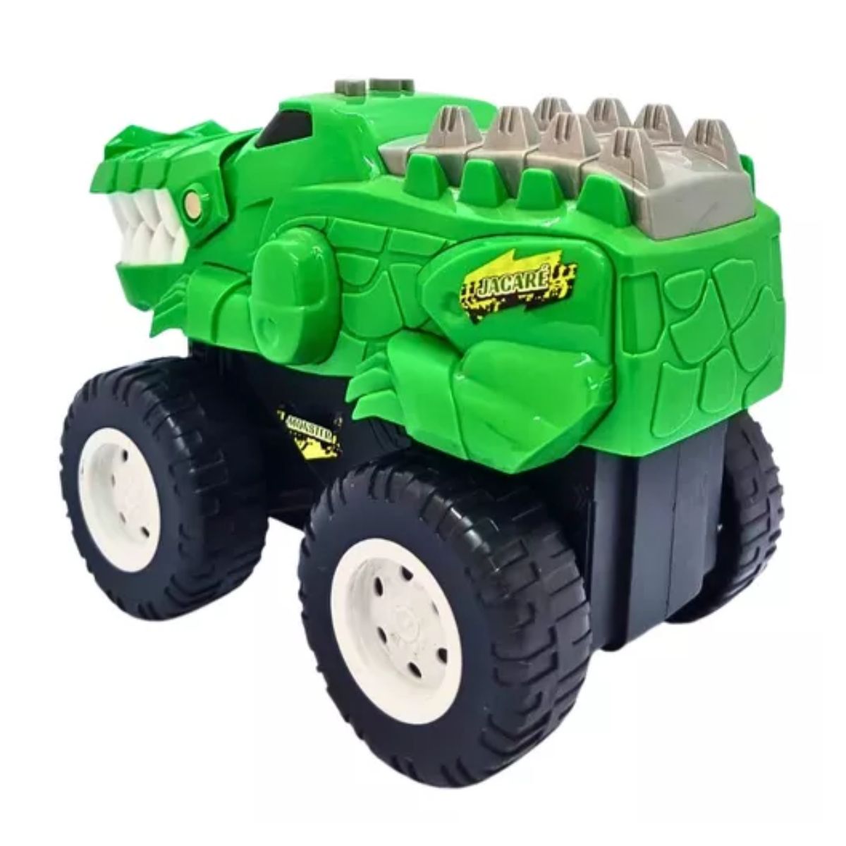 Brinquedo Carro Monster Jacaré Com Luz E Som - Dm Toys