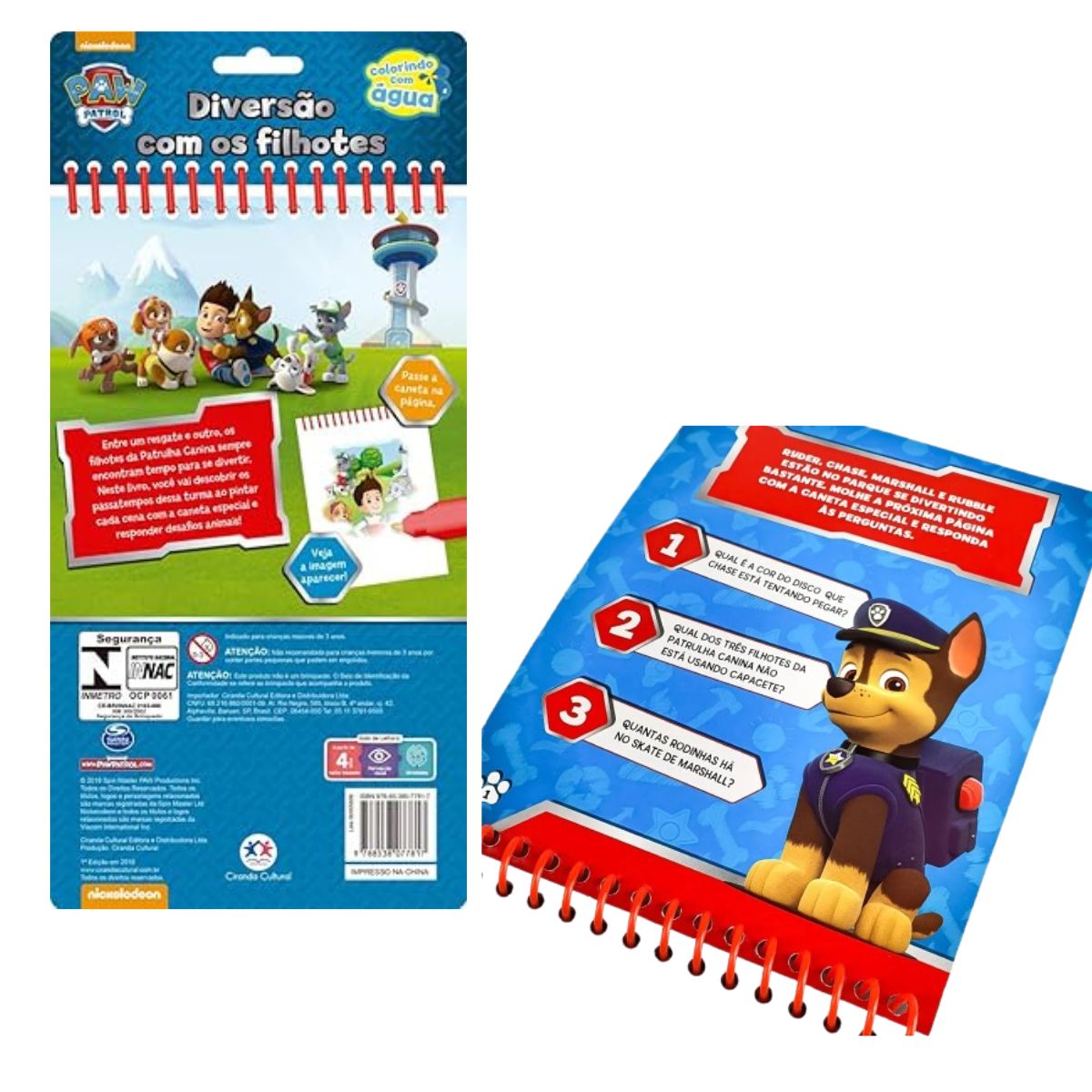 Kit 3 Livros Infantil Patrulha Canina: Procurar E Encontrar + Que Horas São + Aquabook - Ciranda Cultural