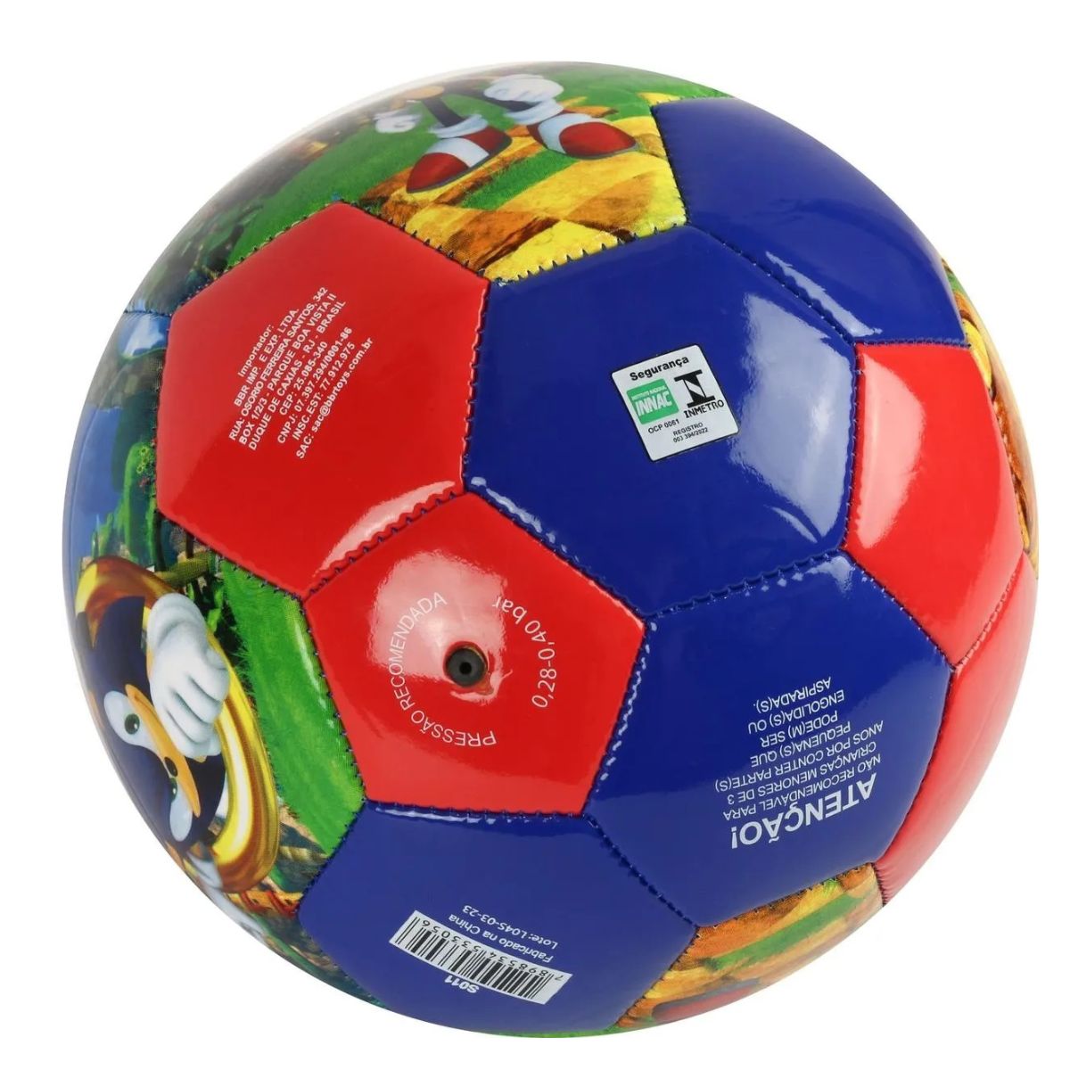 Bola De Futebol Sonic Knuckles The Hedgenog - Bbr Toys