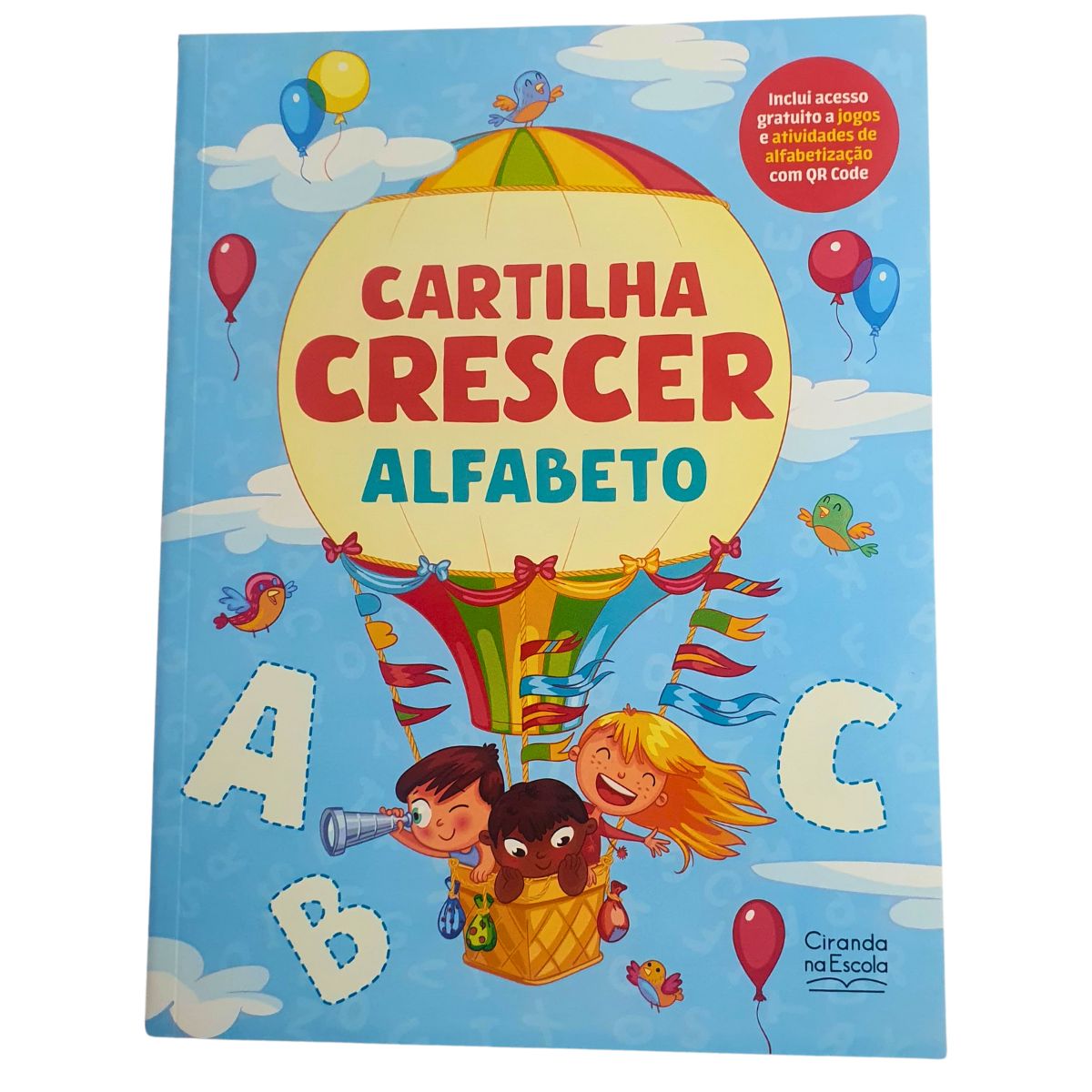 Kit 3 Livros Infantil Apoio Escolar: Cartilha Crescer - Alfabeto + Almanaque É Diversão Fábulas + Dinossauros - Procurar E Encontrar - Ciranda Cultural