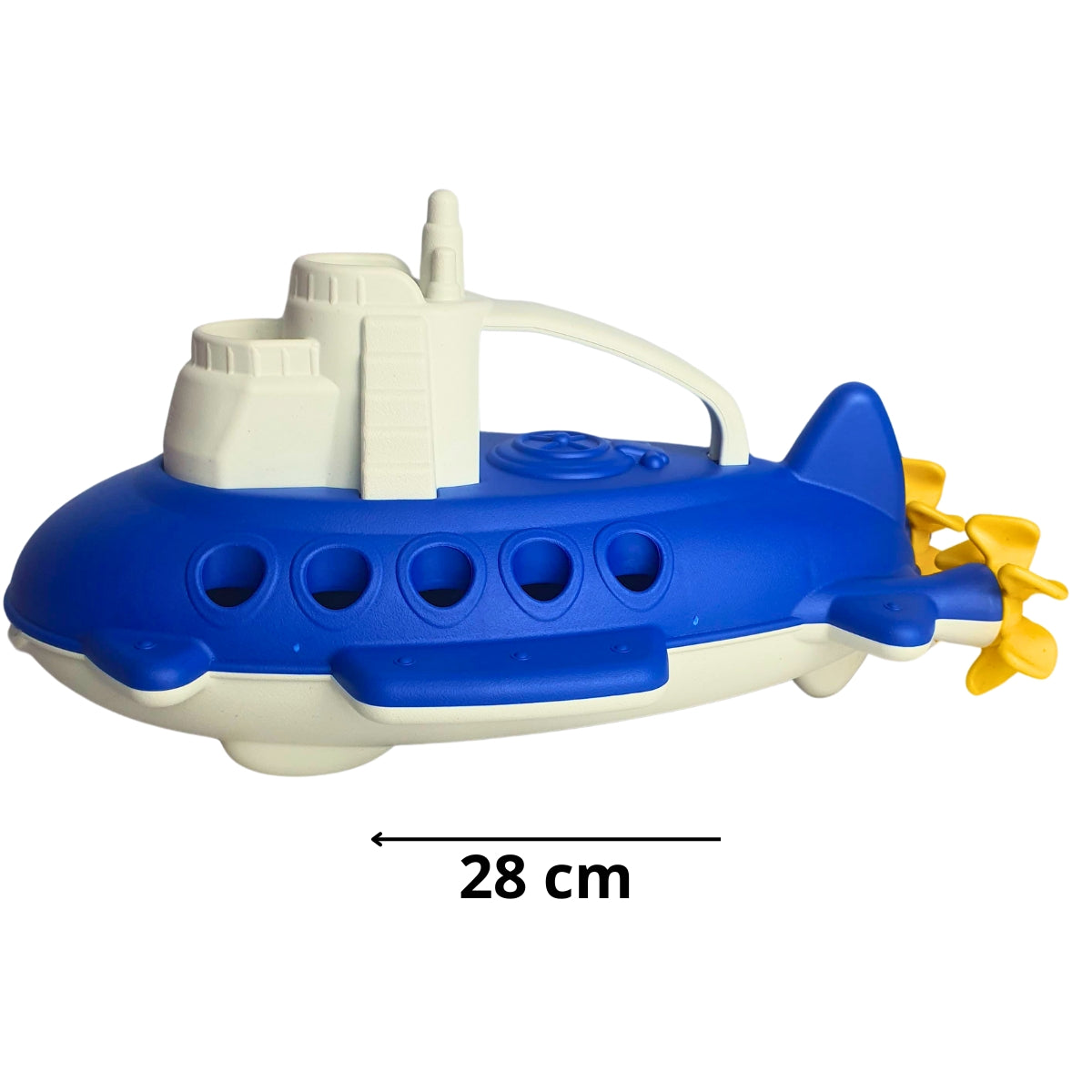 Submarino Infantil Azul Com Branco - Brinquedo de Piscina e Praia