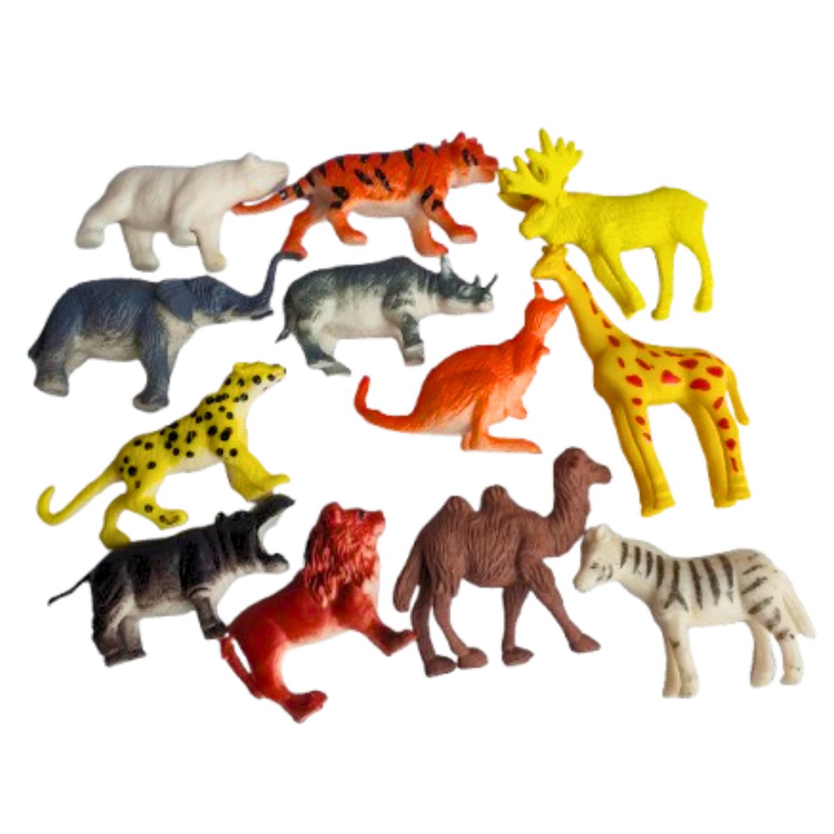 Kit Reino Animal Mini Brinquedo 12 Peças Sortido - Ark Toys