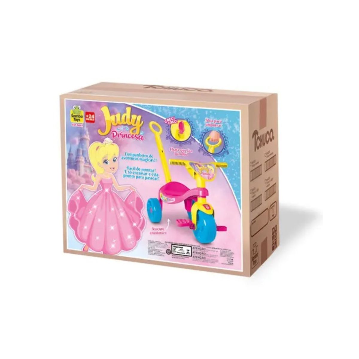 Triciclo Tchuco Judy Com Haste - Samba Toys