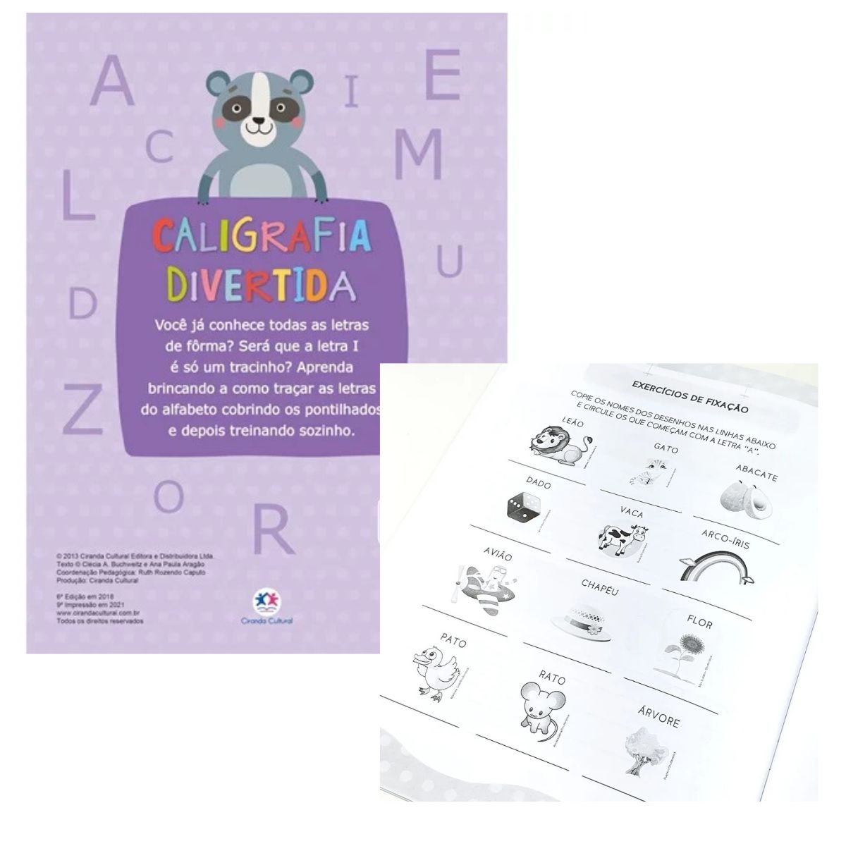Kit 6 Livros Infantil Apoio Escolar: Cartilha Crescer - Alfabeto + Caligrafia Letra Cursiva + Caligrafia Letra De Forma + Aprenda Matemática + Aprenda A Tabuada + Caminho Das Letras - Ciranda Cultural