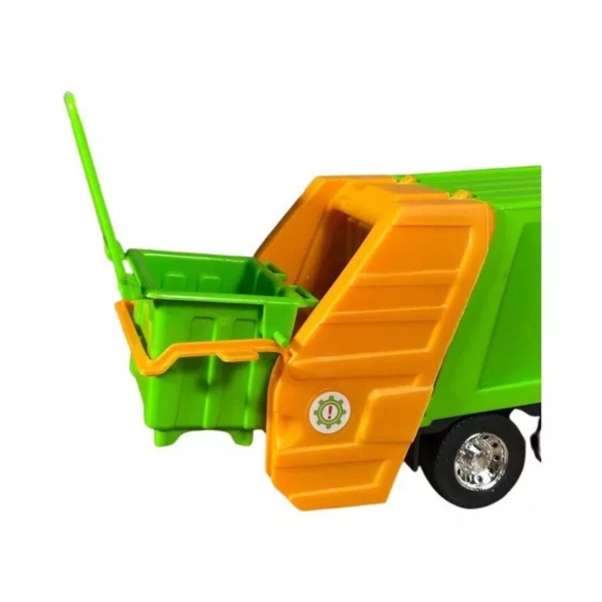 Brinquedo Caminhão Iveco Coletor Limpeza Urbana Verde / Laranja - Usual