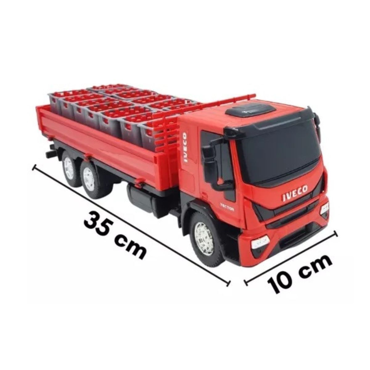 Brinquedo Caminhão De Bebidas Iveco Dropside Vermelho- Usual