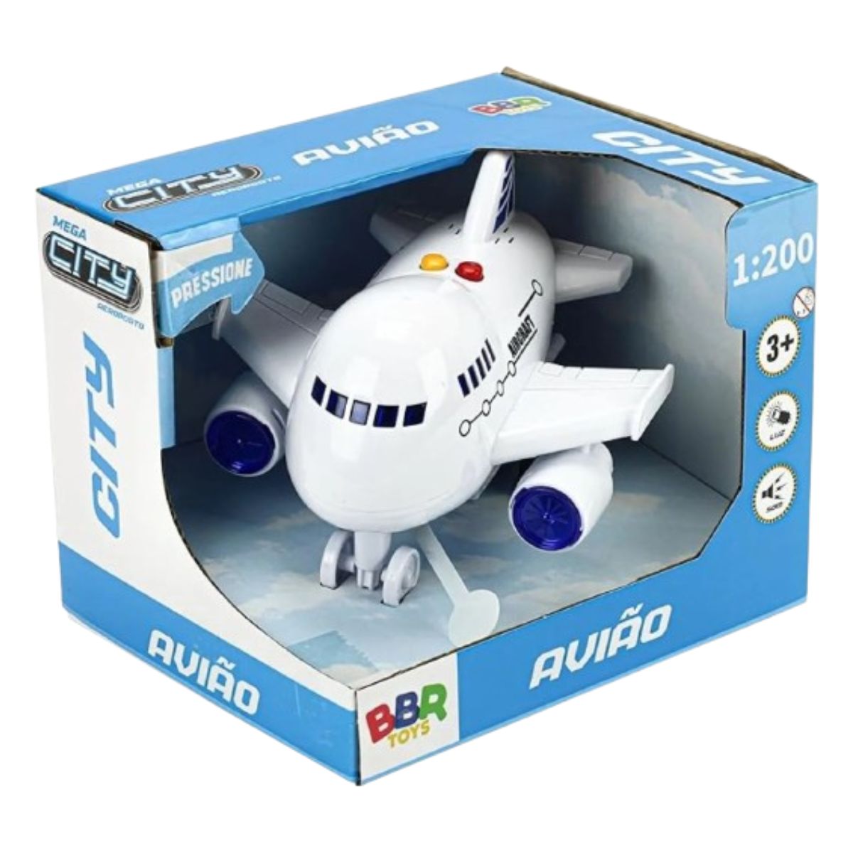 Brinquedo Mini Avião Aircraft Mega City Aeroporto - Bbr Toys