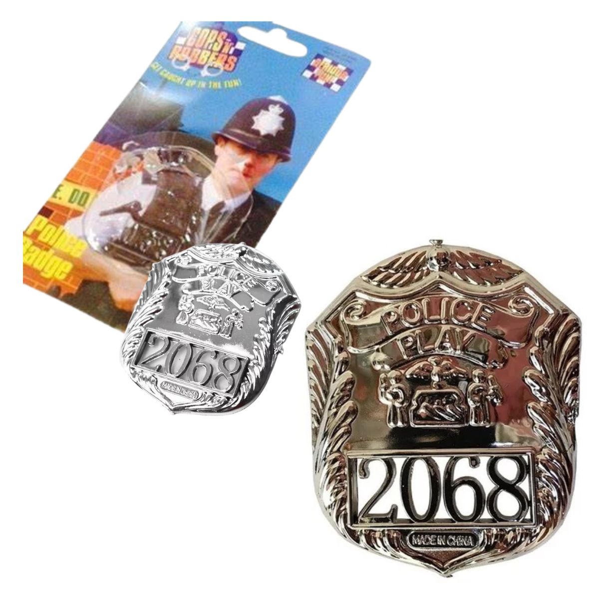 Distintivo Policial Acessório Fantasia Cosplay Carnaval