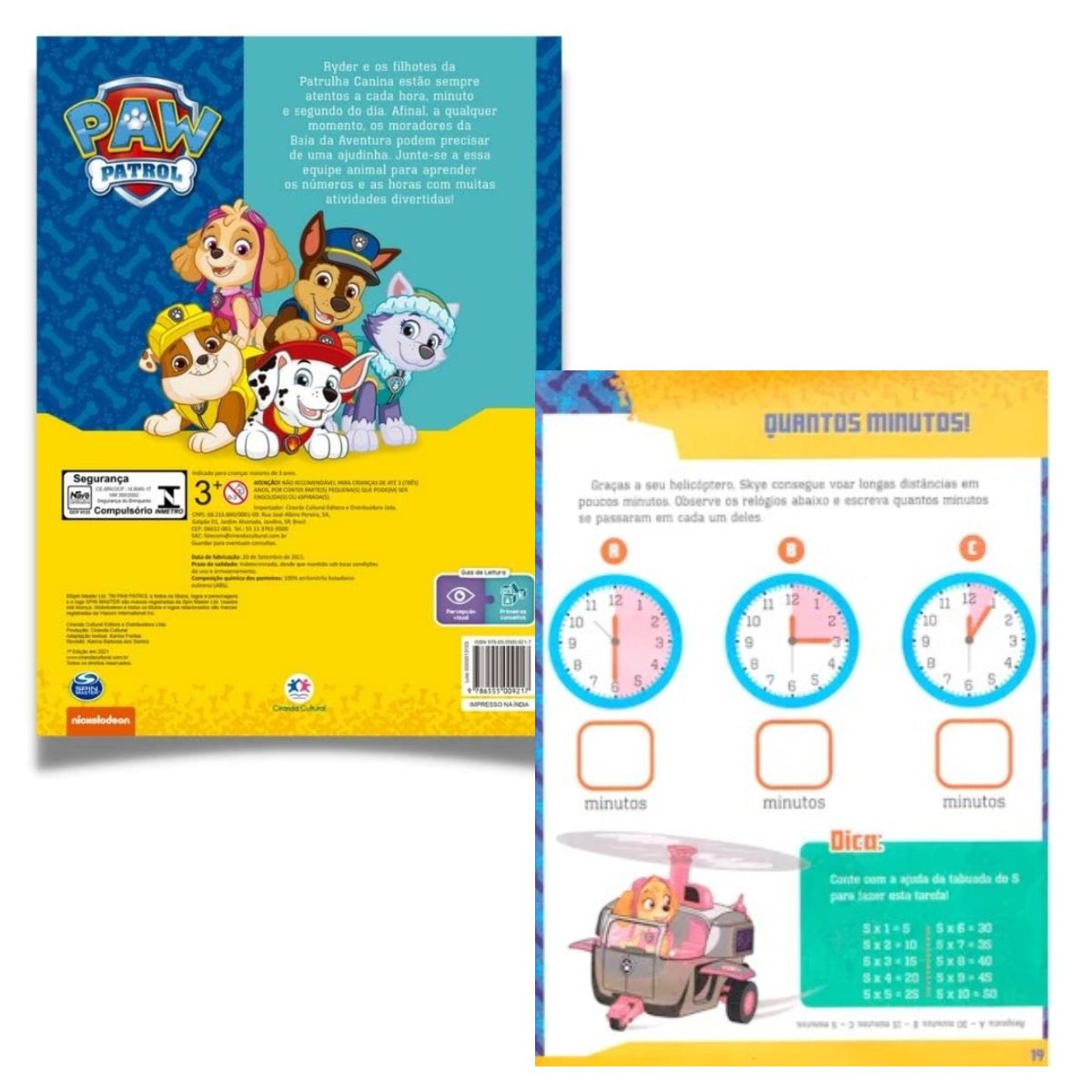 Kit 3 Livros Infantil Patrulha Canina: Procurar E Encontrar + Que Horas São + Aquabook - Ciranda Cultural