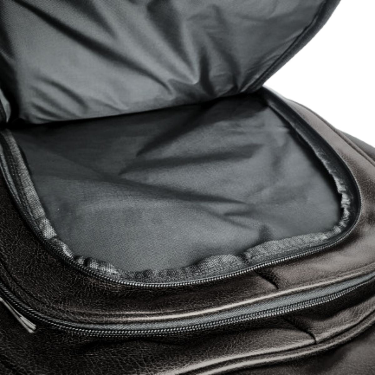 Mochila Masculina Couro Sintético Preto Sport Com Cabo