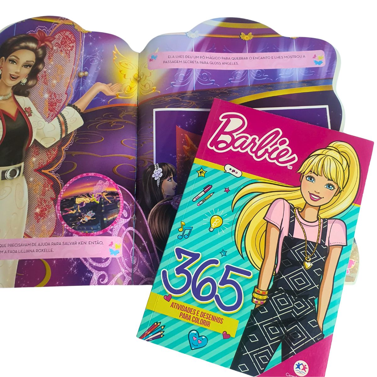 Kit 3 Livros Infantil Barbie: 365 Caça-palavras + 365 Atividades E Desenhos Para Colorir + Barbie E O Segredo Das Fadas - Ciranda Cultural