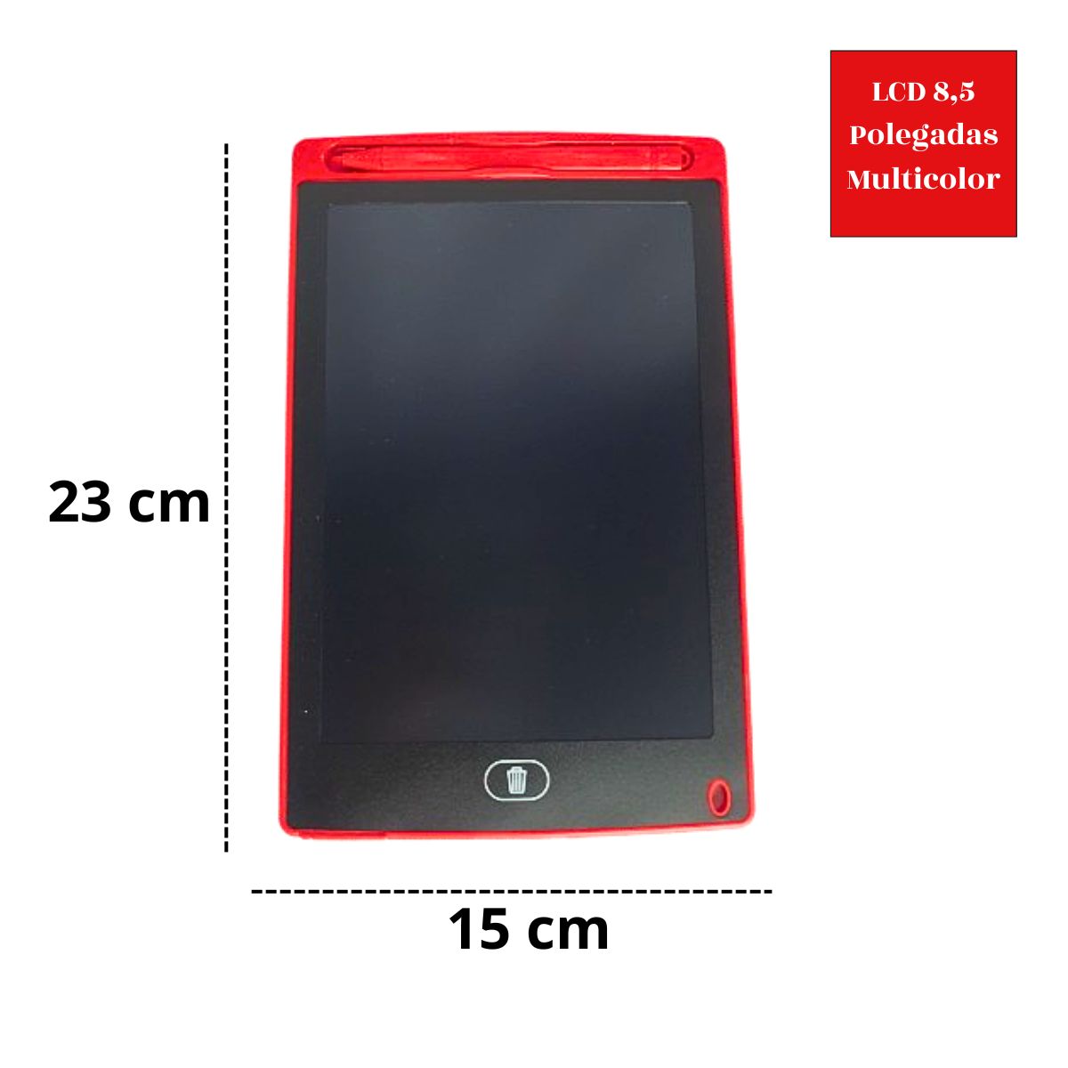 Lousa Magica Infantil Digital Tablet Vermelho Lcd 8.5