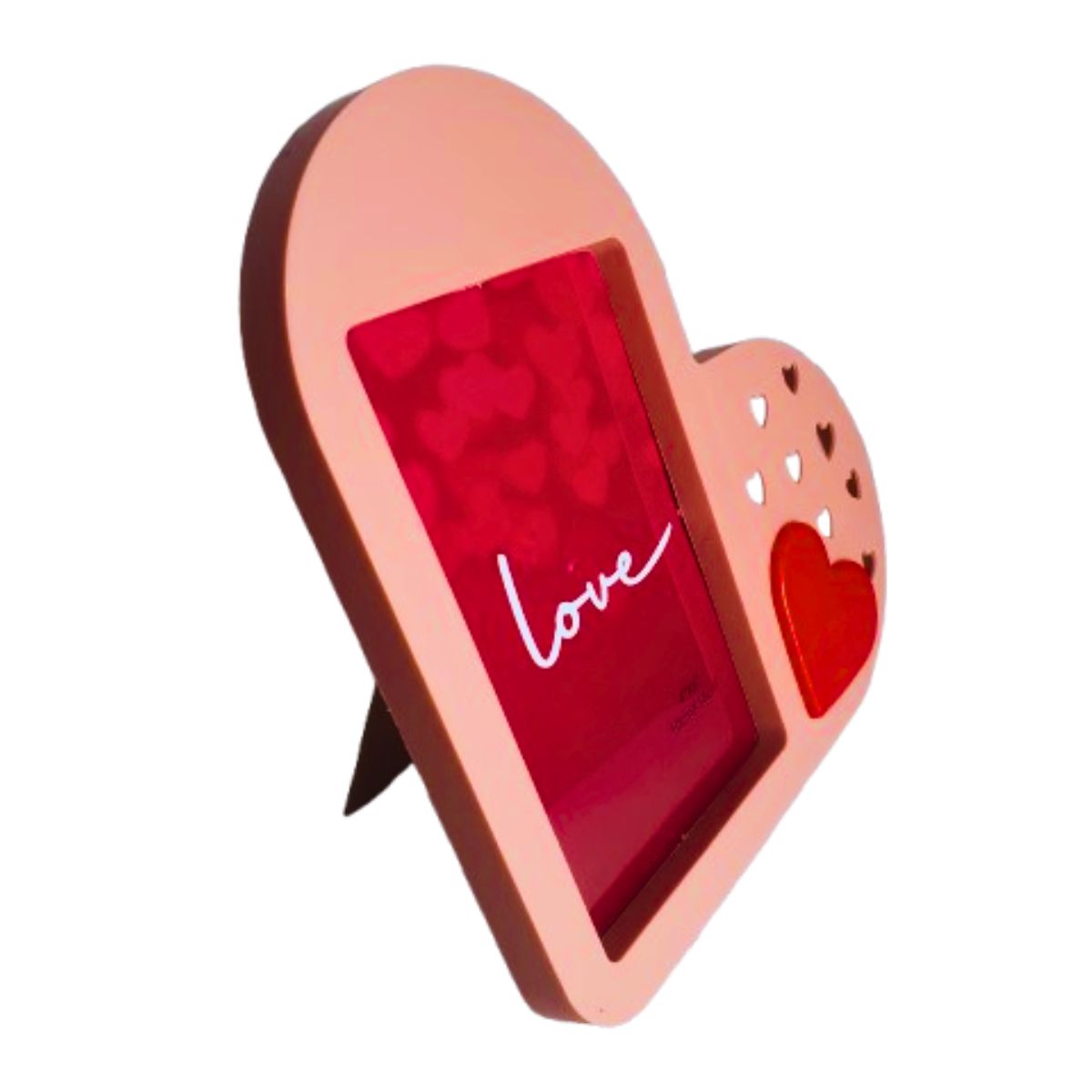 Porta Retrato Coração Love Decoração Amor Rosa