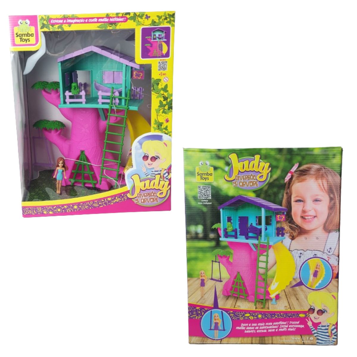 Judy Casa Na Árvore Boneca Brinquedo Playset - Samba Toys