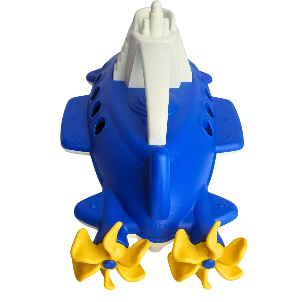 Submarino Infantil Azul Com Branco - Brinquedo de Piscina e Praia