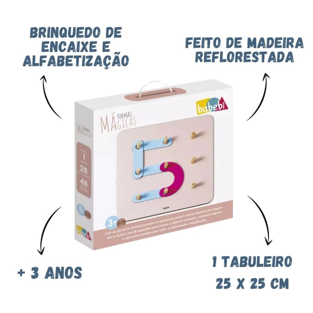 Brinquedo Jogo Educativo Didático Formas Mágicas - Babebi
