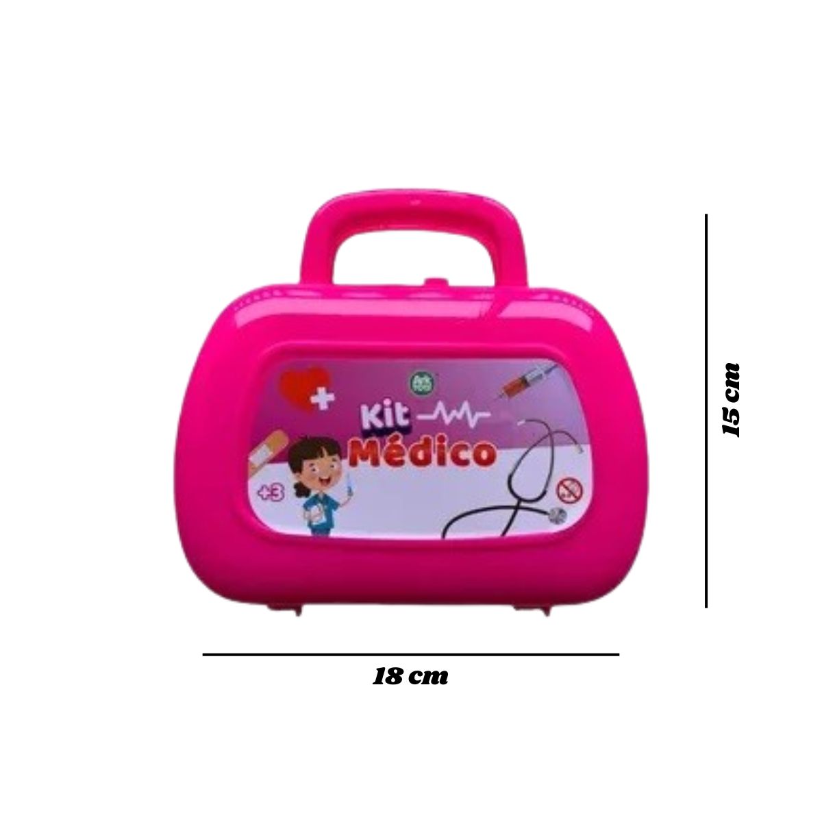 Brinquedo Kit Maleta Médico Infantil Rosa - Ark Toys