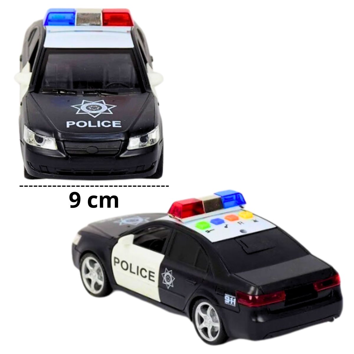 Kit 2 Carros De Polícia Com Som E Luz Mega City - Bbr Toys