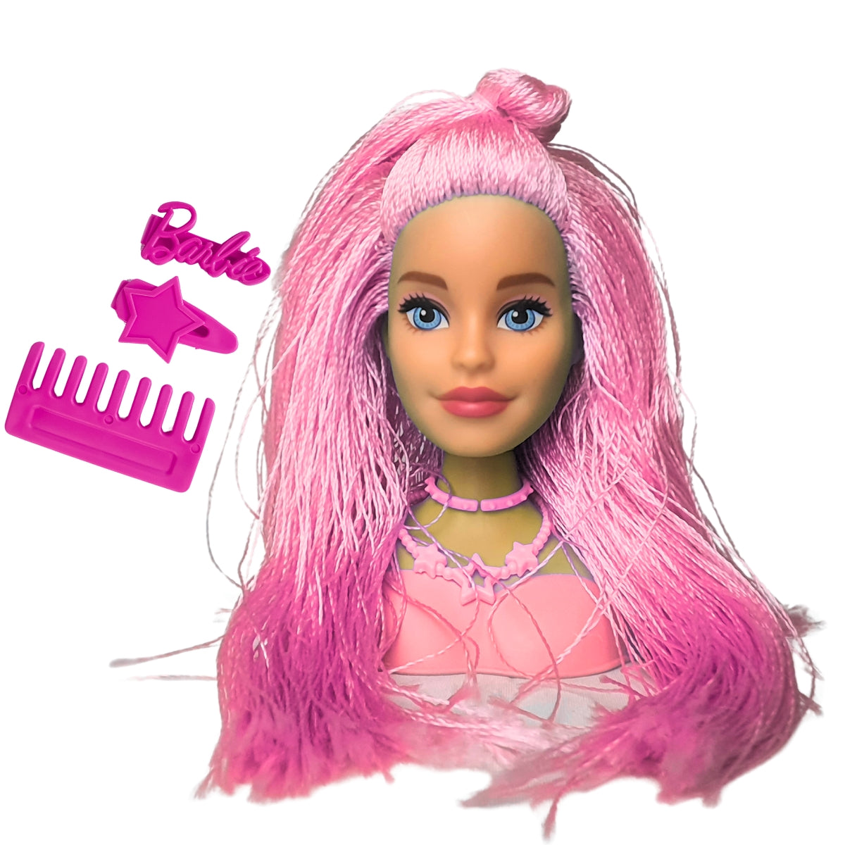 Boneca Barbie Mini Styling Head - Special Hair Cor Rosa