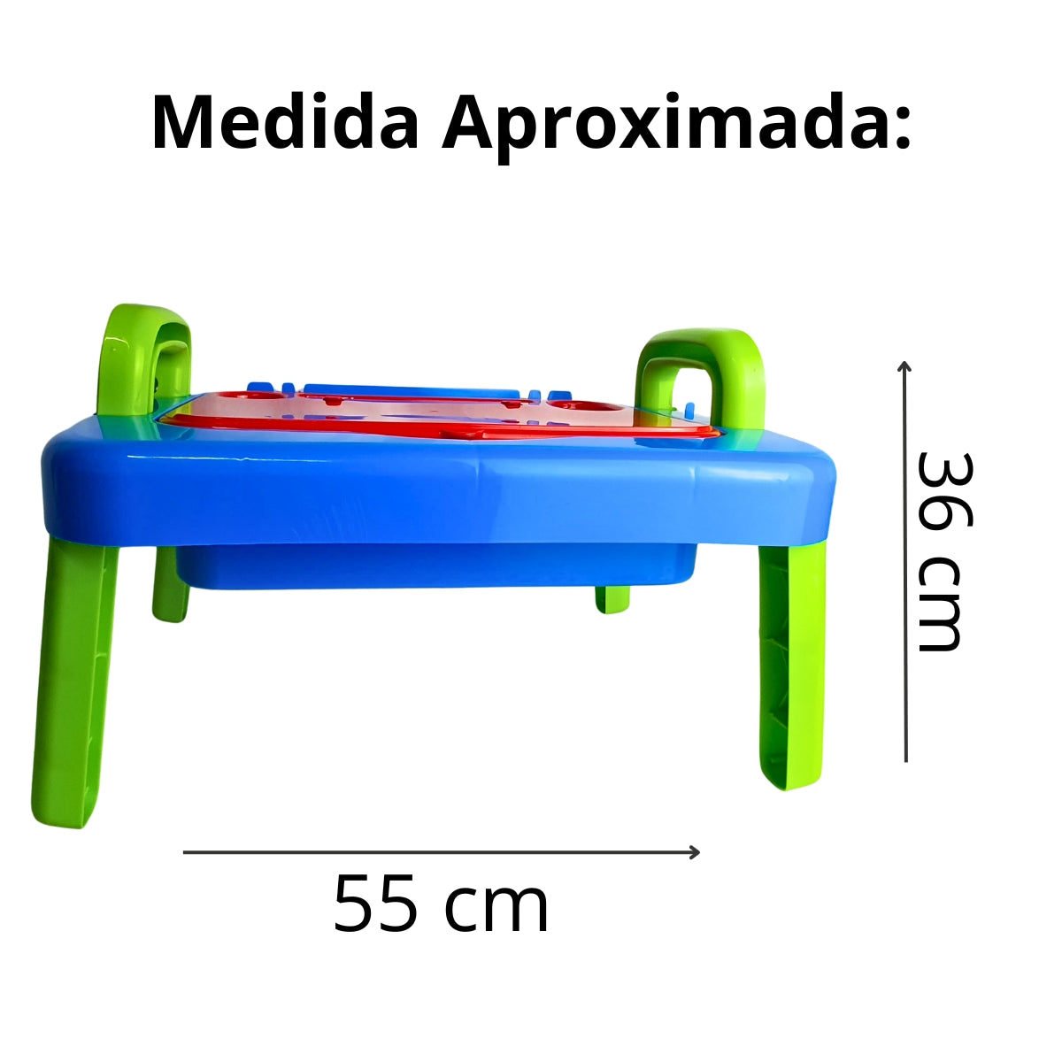 Kit Mesa para Desenho Infantil Azul com Vermelho + Livros Para Praticar a Caligrafia