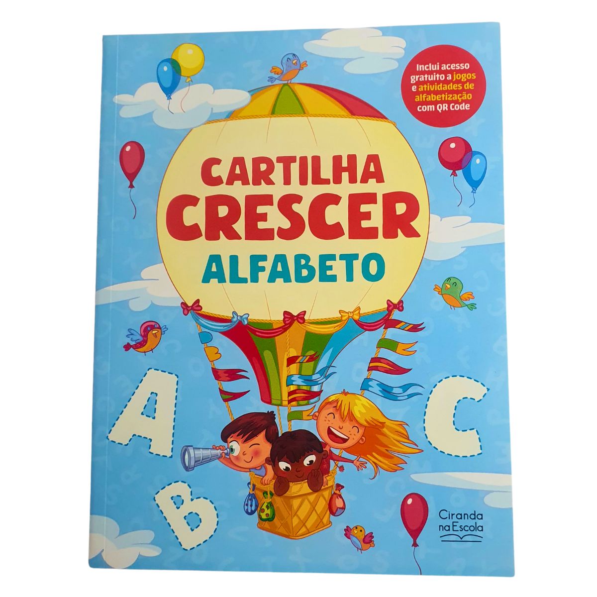 Kit 6 Livros Infantil Apoio Escolar: Cartilha Crescer - Alfabeto + Caligrafia Letra Cursiva + Caligrafia Letra De Forma + Aprenda Matemática + Aprenda A Tabuada + Caminho Das Letras - Ciranda Cultural
