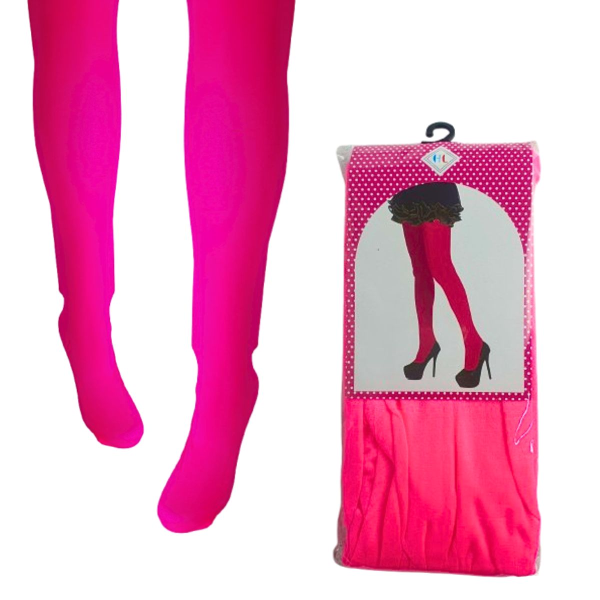 Meia Calça Fantasia Festa Cosplay Lisa Clássica Pink