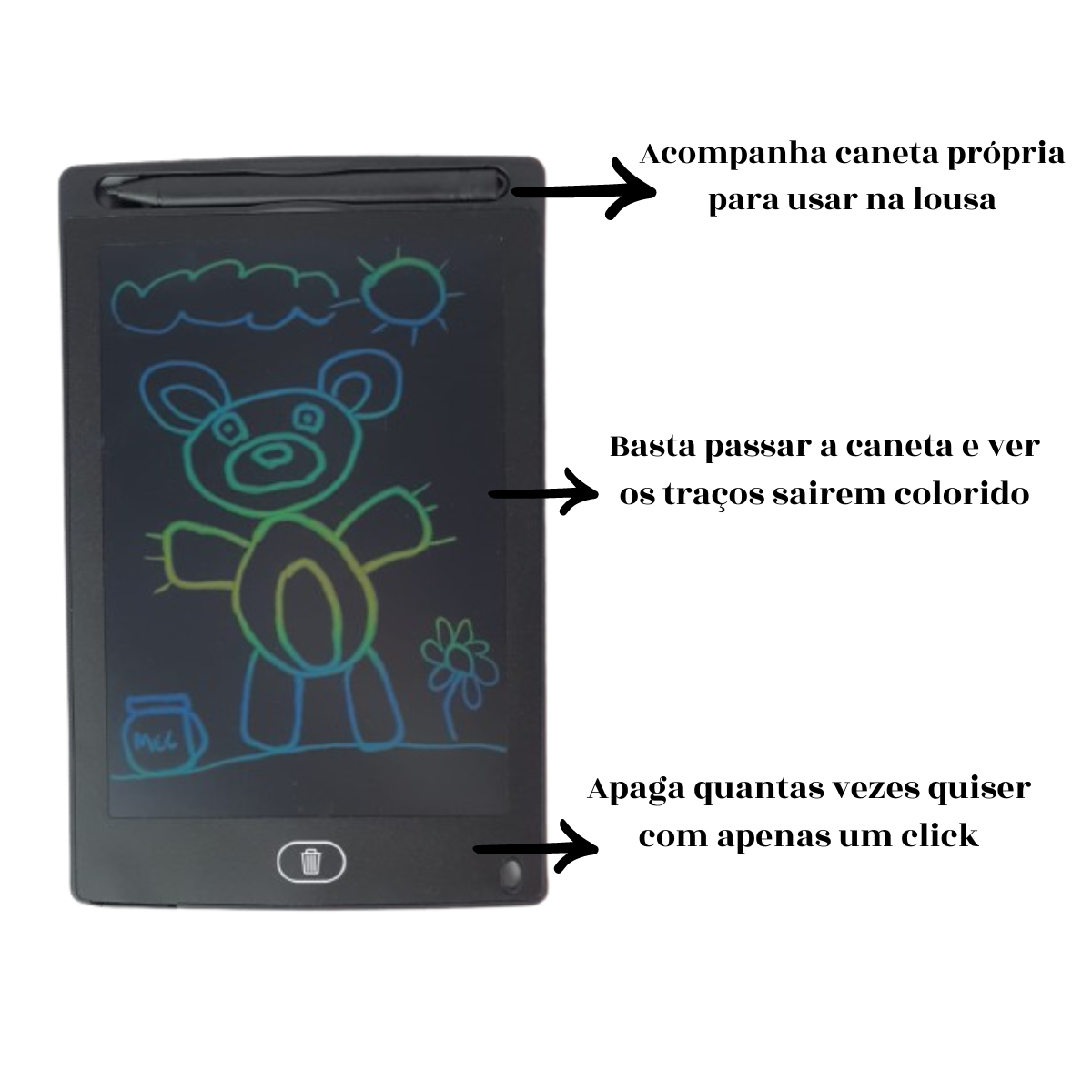 Lousa Magica Infantil Digital Tablet Lcd 8.5 Com Caneta