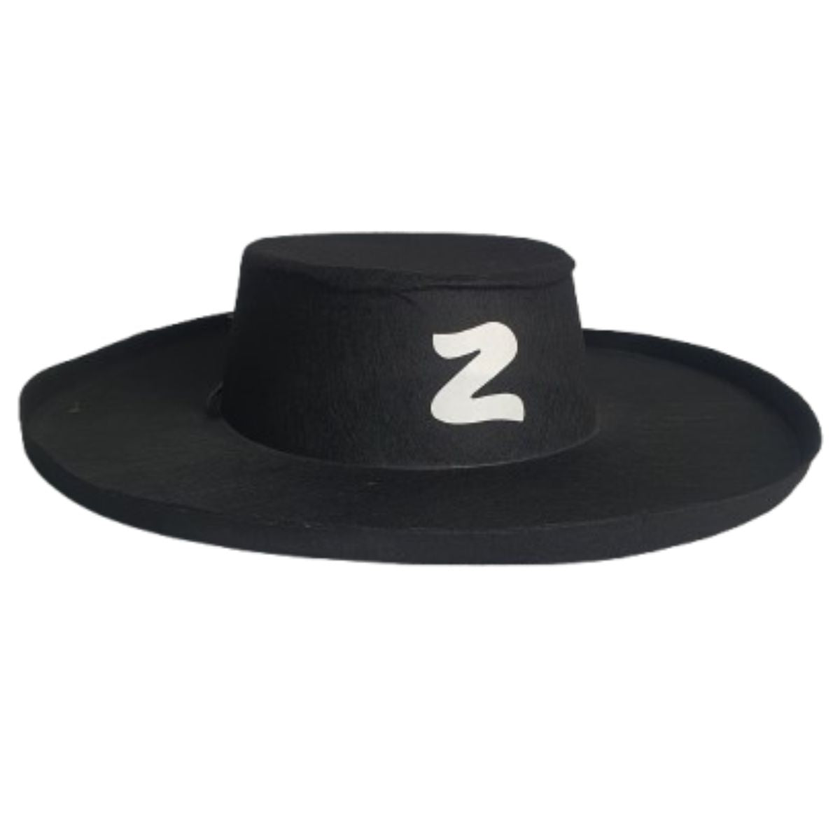 Chapéu Zorro Luxo Preto Fantasia Cosplay