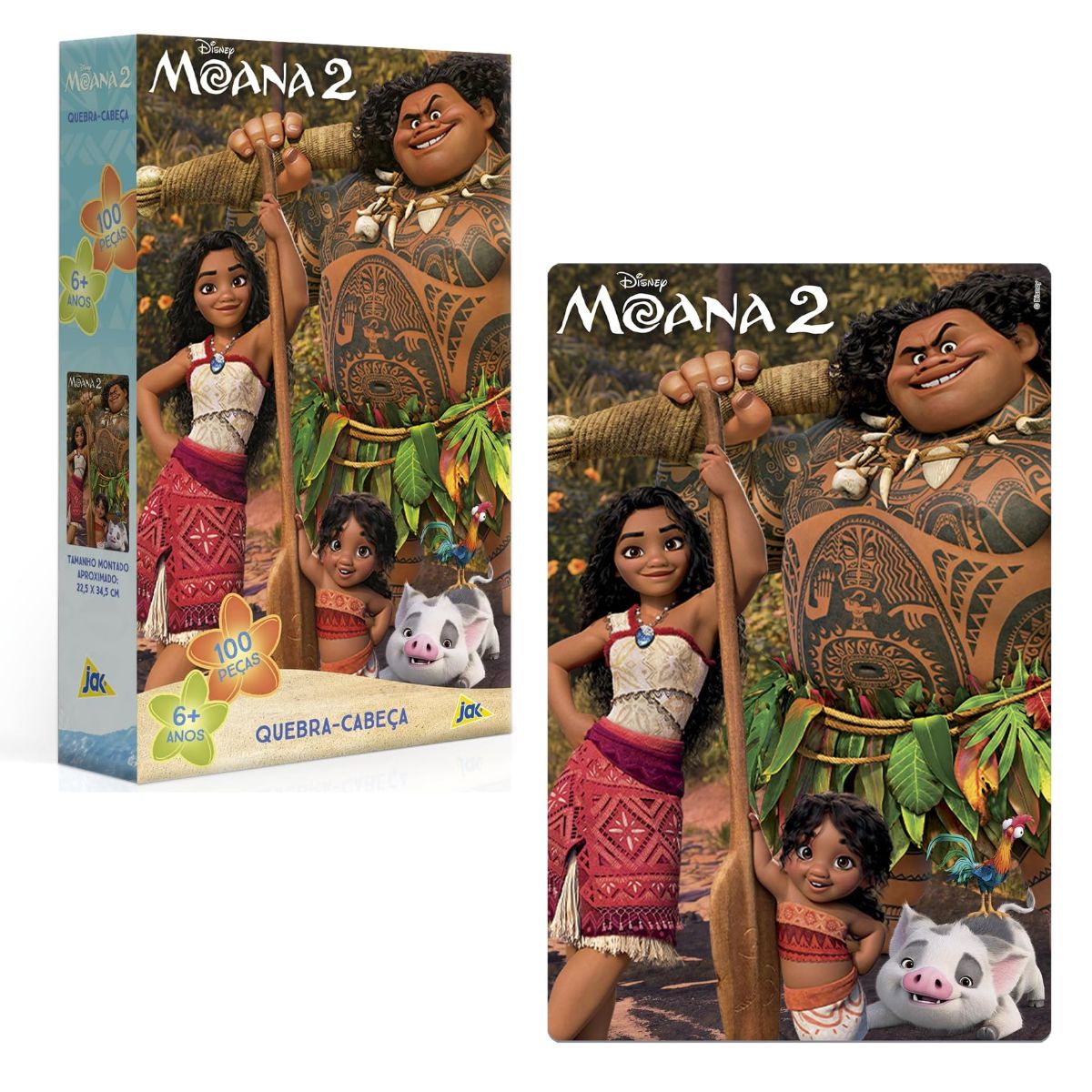 Quebra Cabeça Infantil Moana 2 / 100 Peças - Toyster