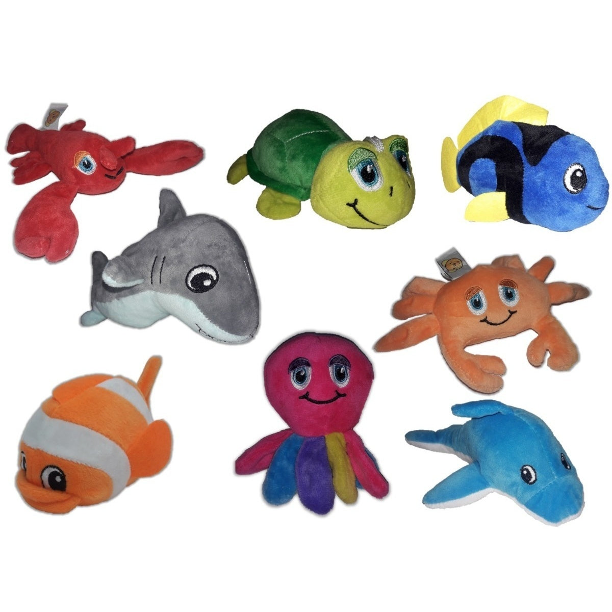 Kit de Pelúcias Animais Marinhos Sortidos