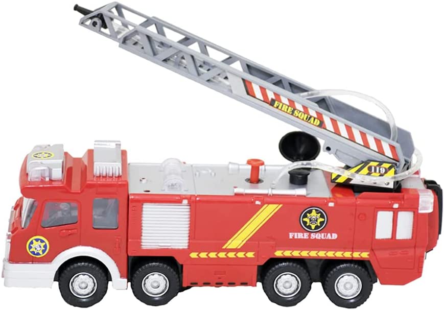 Carro de Bombeiro Lança Água Com Som e Luzes Realista Bbr Toys