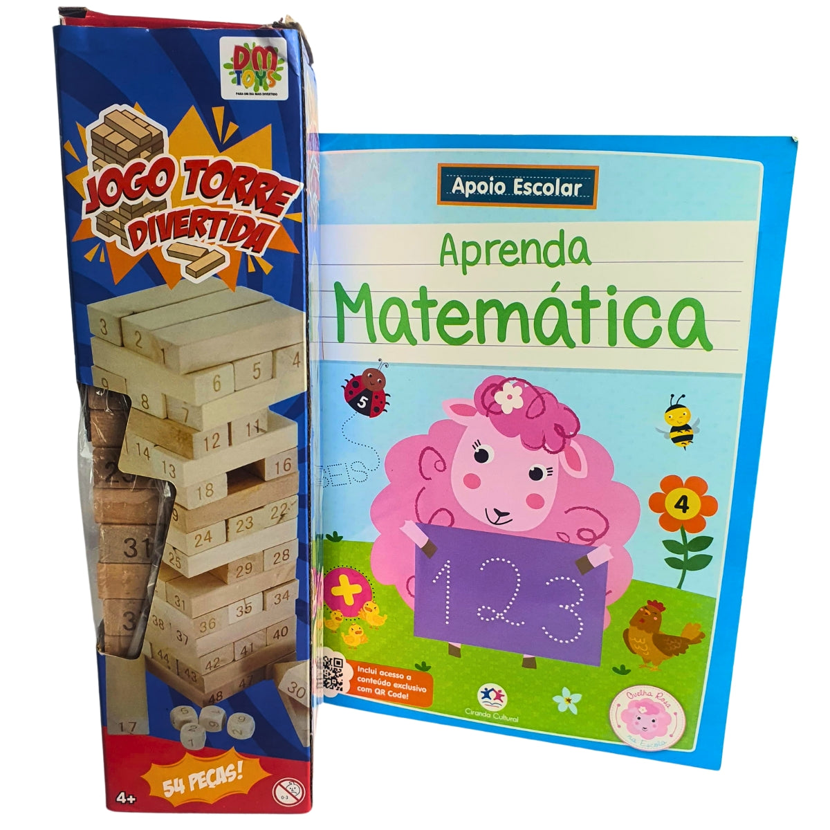 Kit Jogo Torre Divertida + Livro Aprenda Matemática