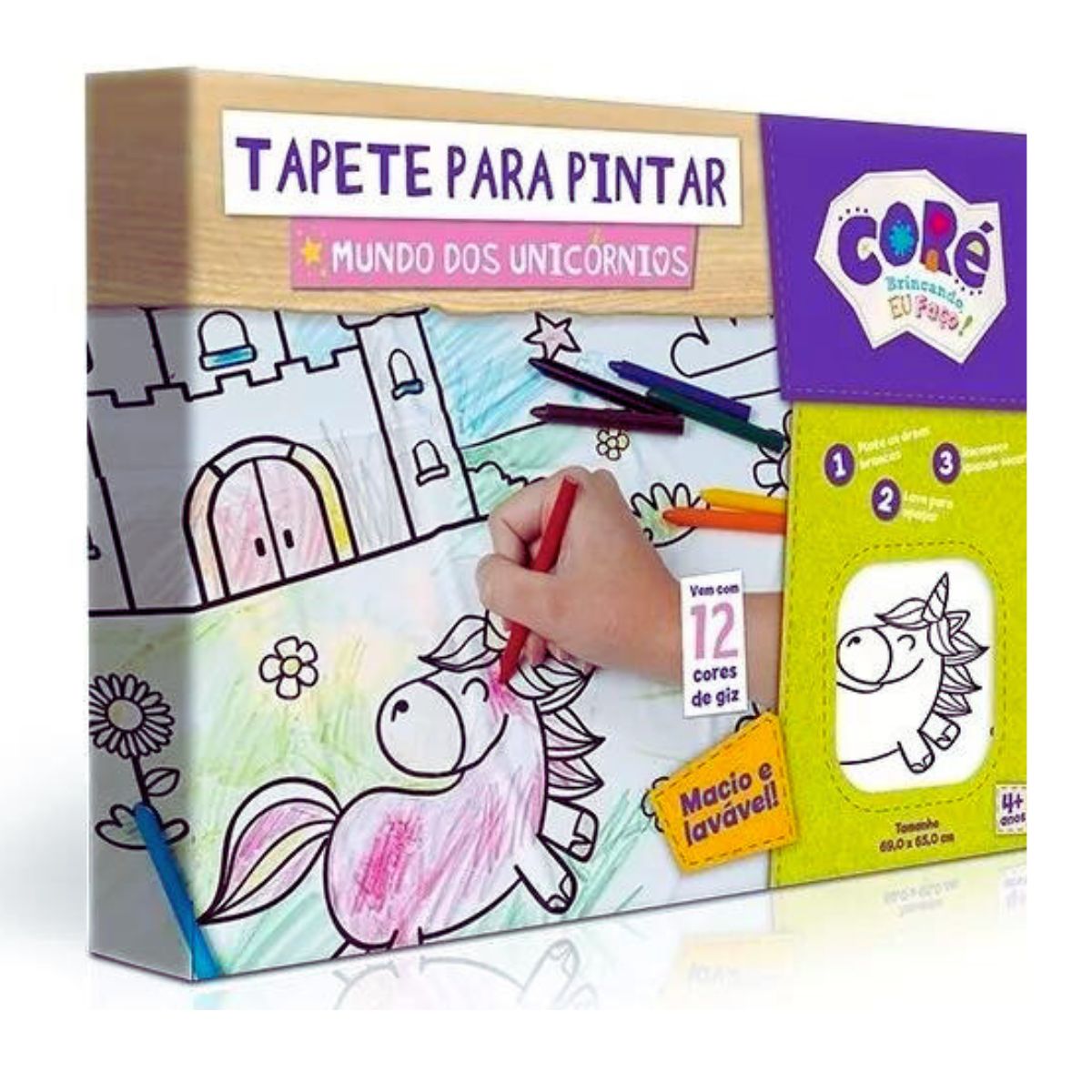 Brinquedo Tapete Para Pintar Lavável Unicórnios - Toyster