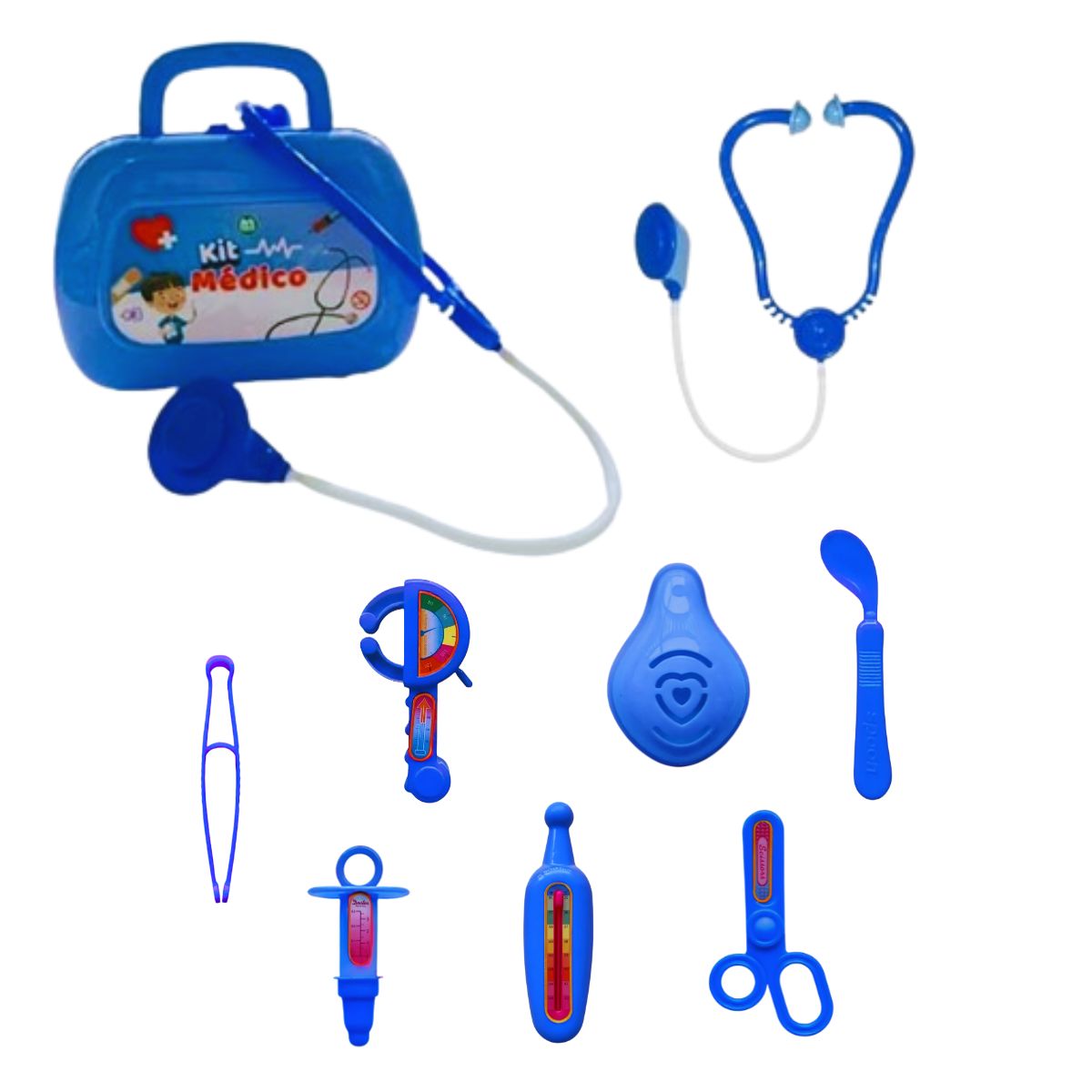 Brinquedo Kit Maleta Médico Infantil Azul - Ark Toys