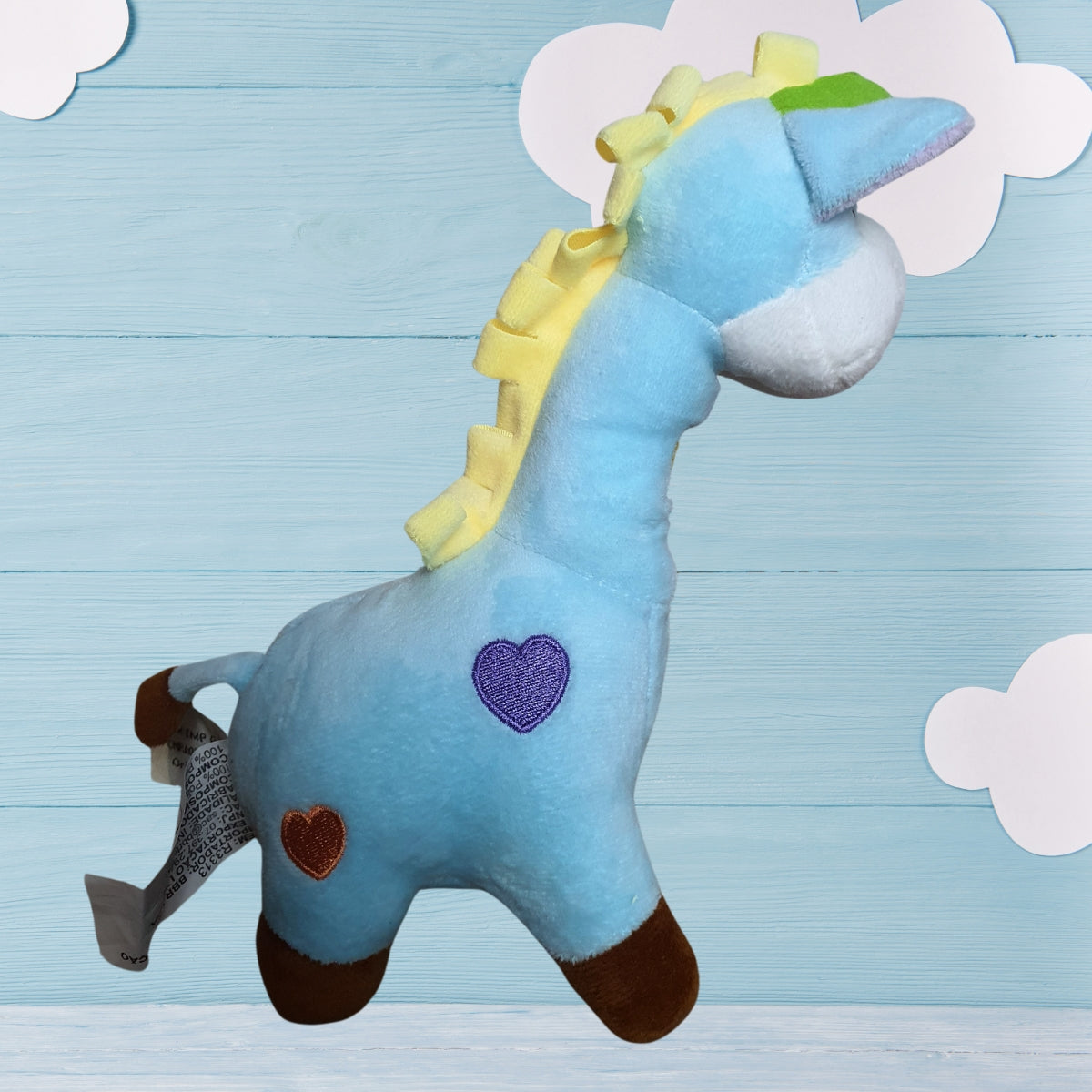Pelúcia de Girafa Azul - BBR Toys