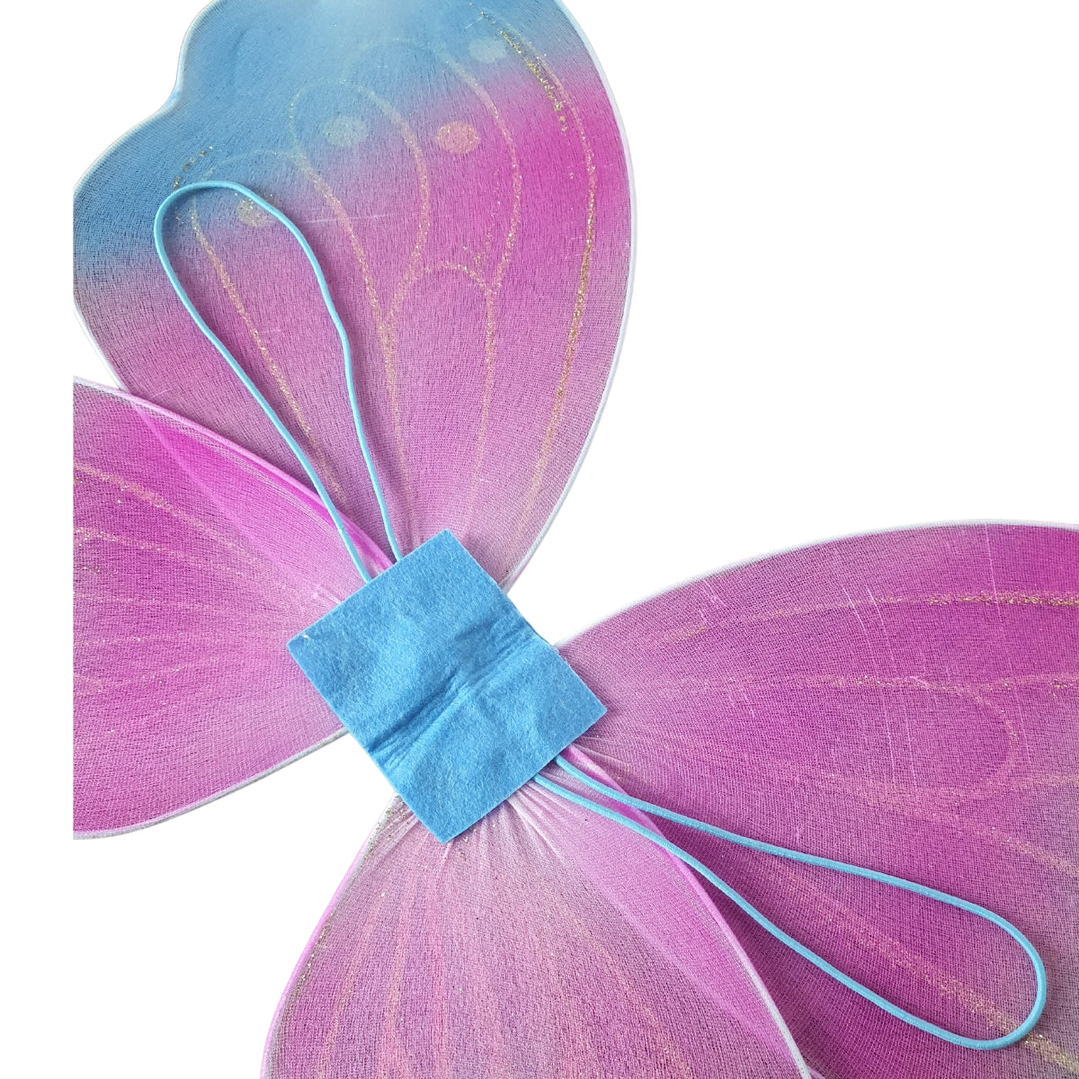Asa de Borboleta Rosa com Azul Fantasia - Kriat