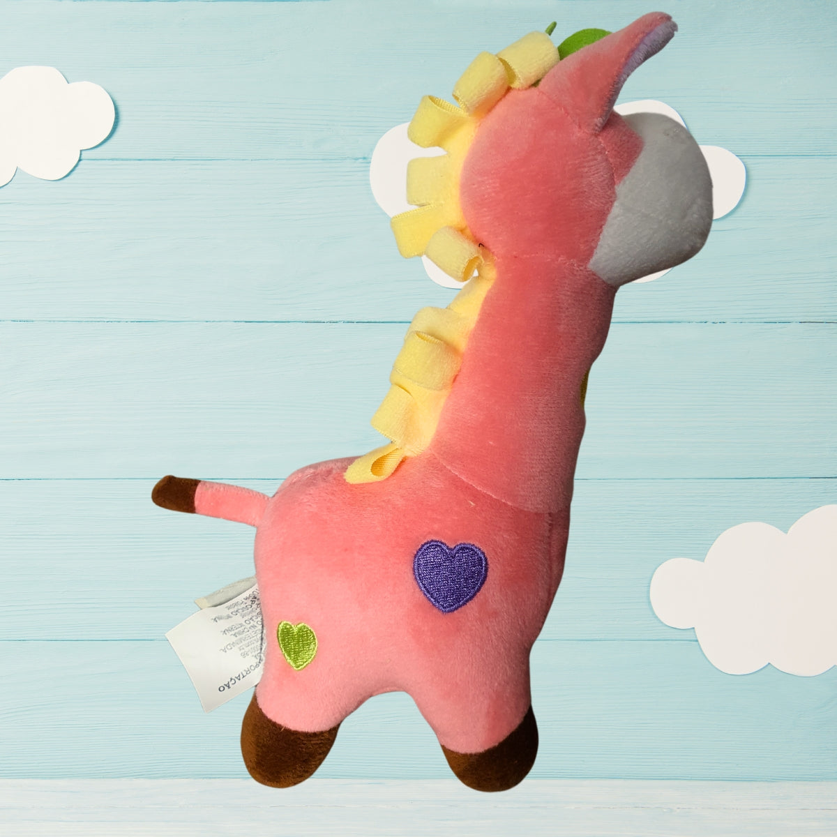 Pelúcia de Girafa Salmão - BBR Toys