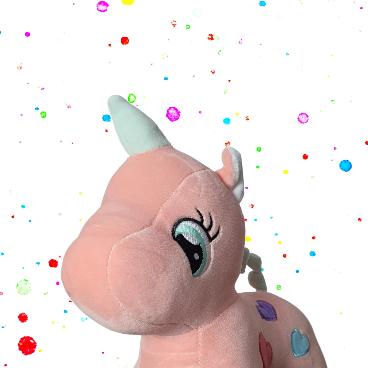 Unicórnio Rosa de Pelúcia com LED - DM Toys