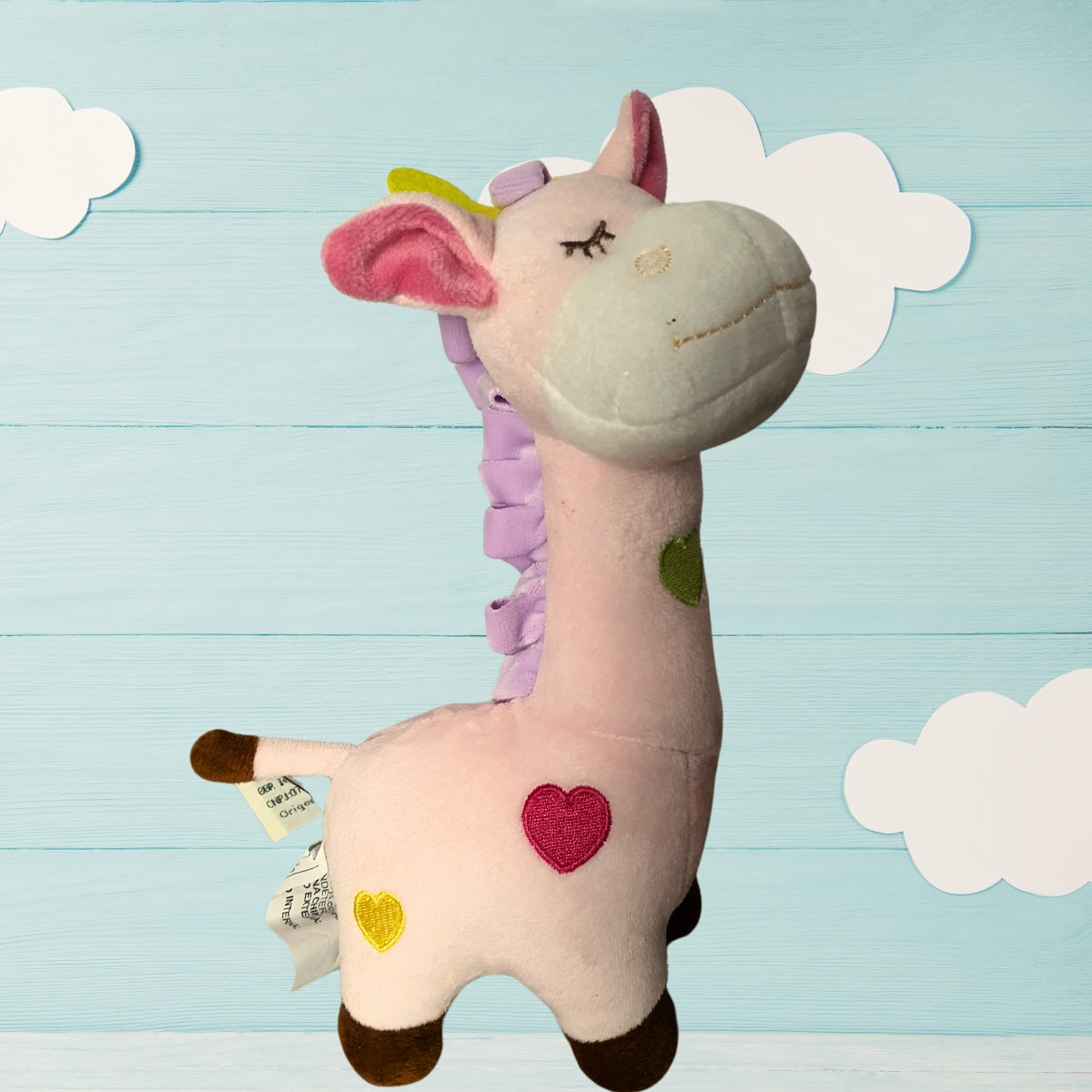 Pelúcia de Girafa Rosa - BBR Toys