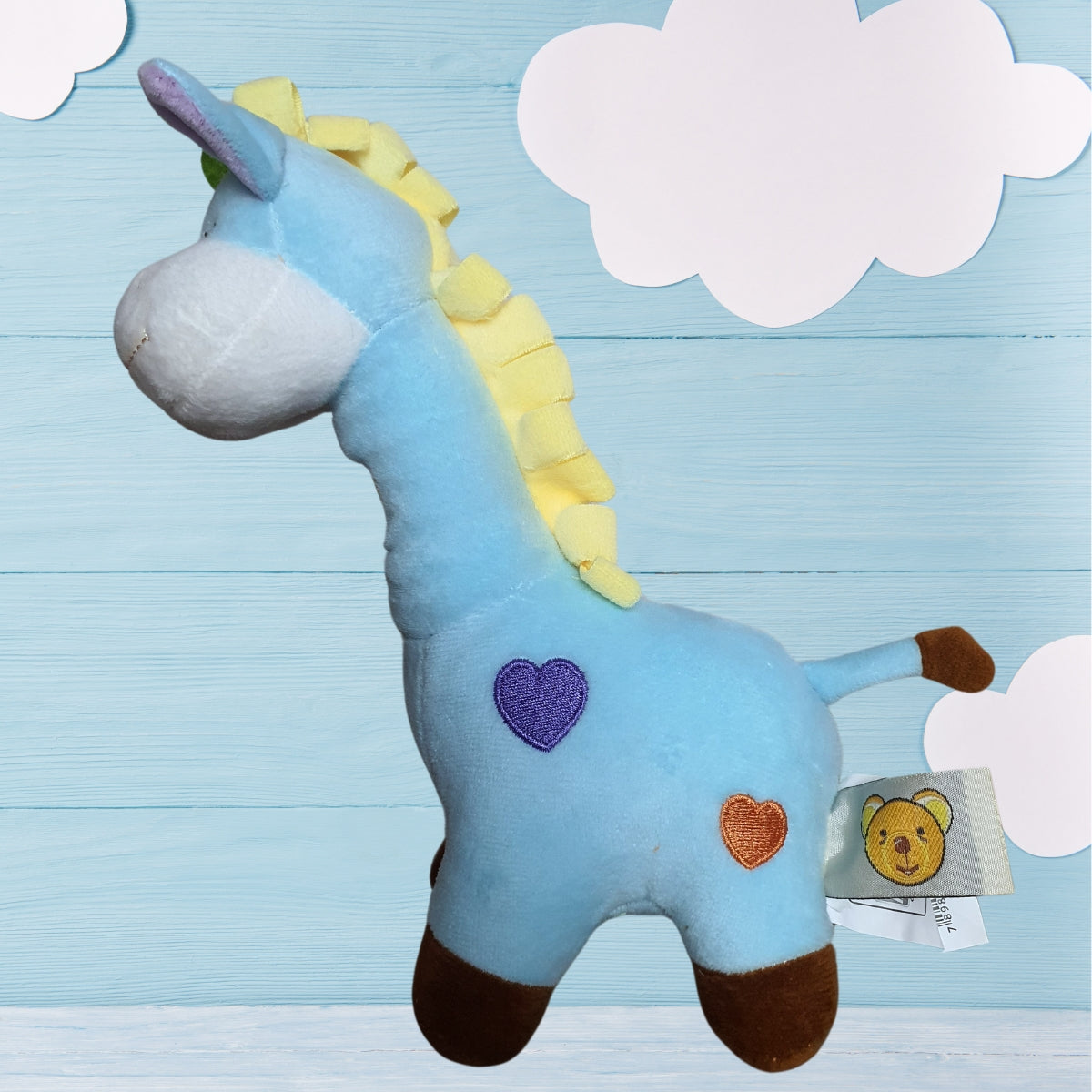 Pelúcia de Girafa Azul - BBR Toys