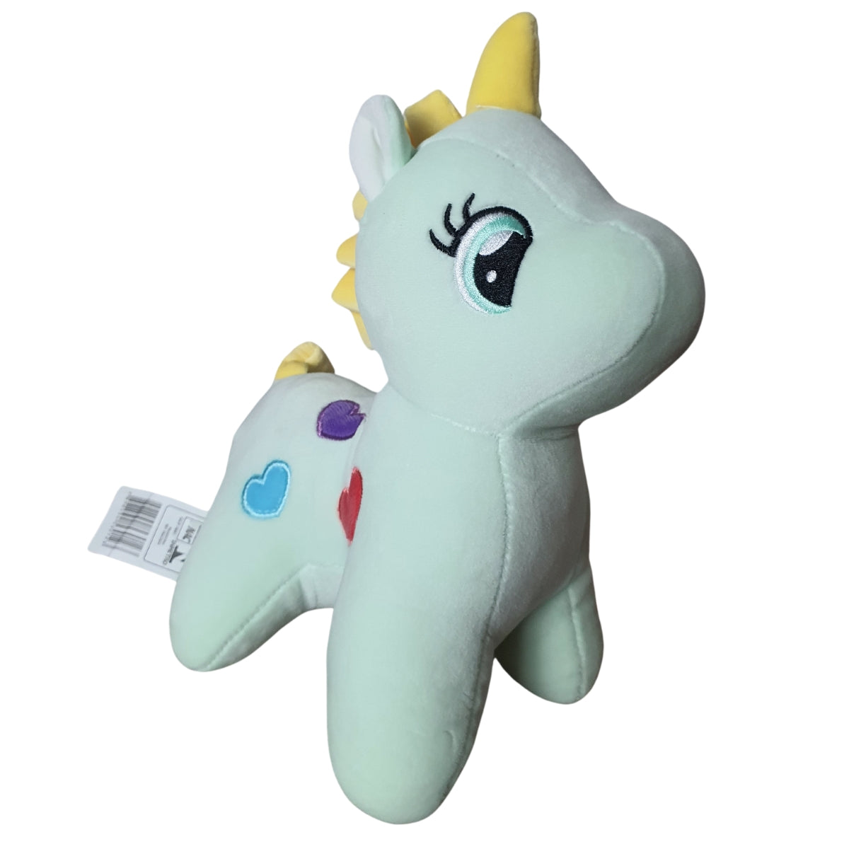 Unicórnio Verde de Pelúcia com LED - DM Toys