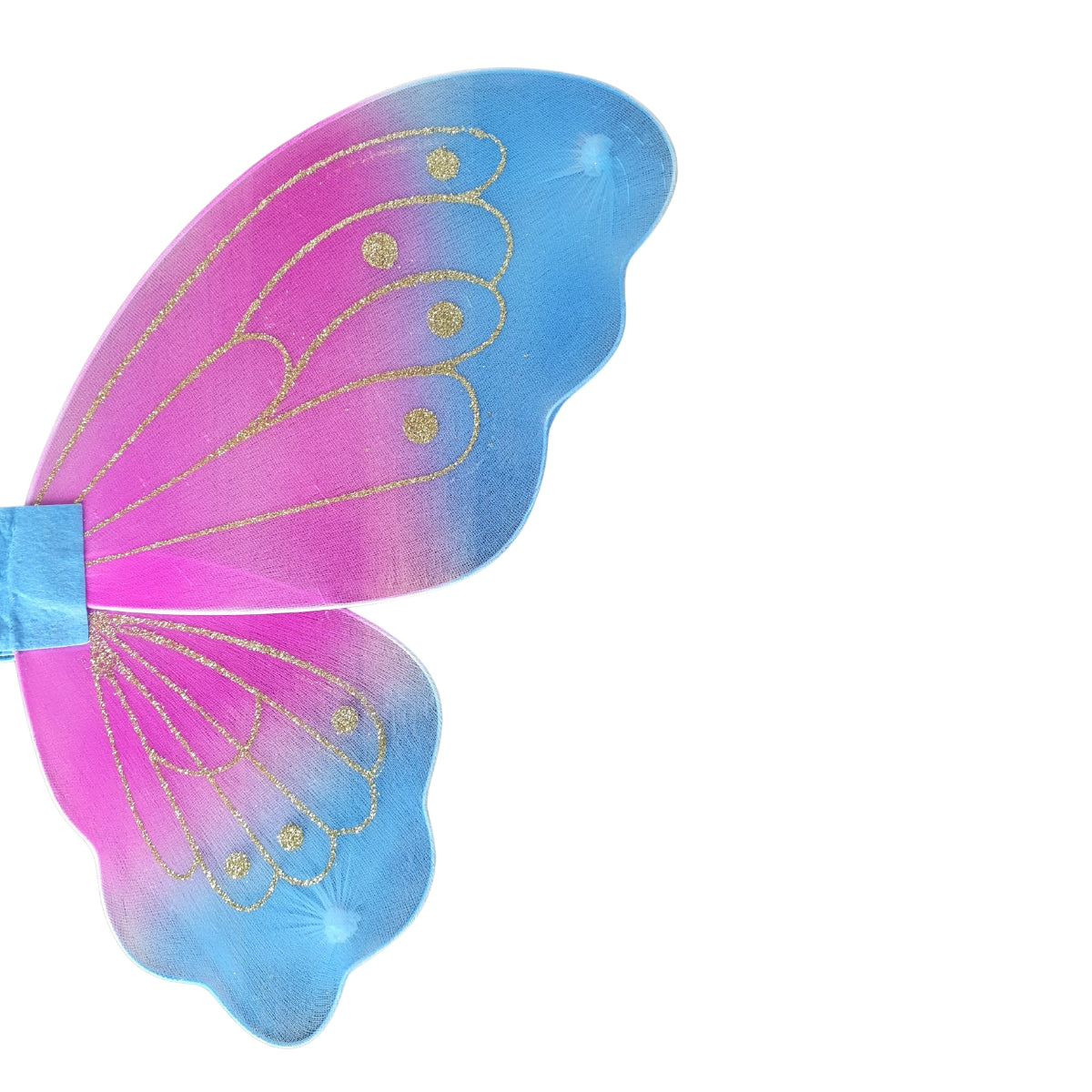 Asa de Borboleta Rosa com Azul Fantasia - Kriat